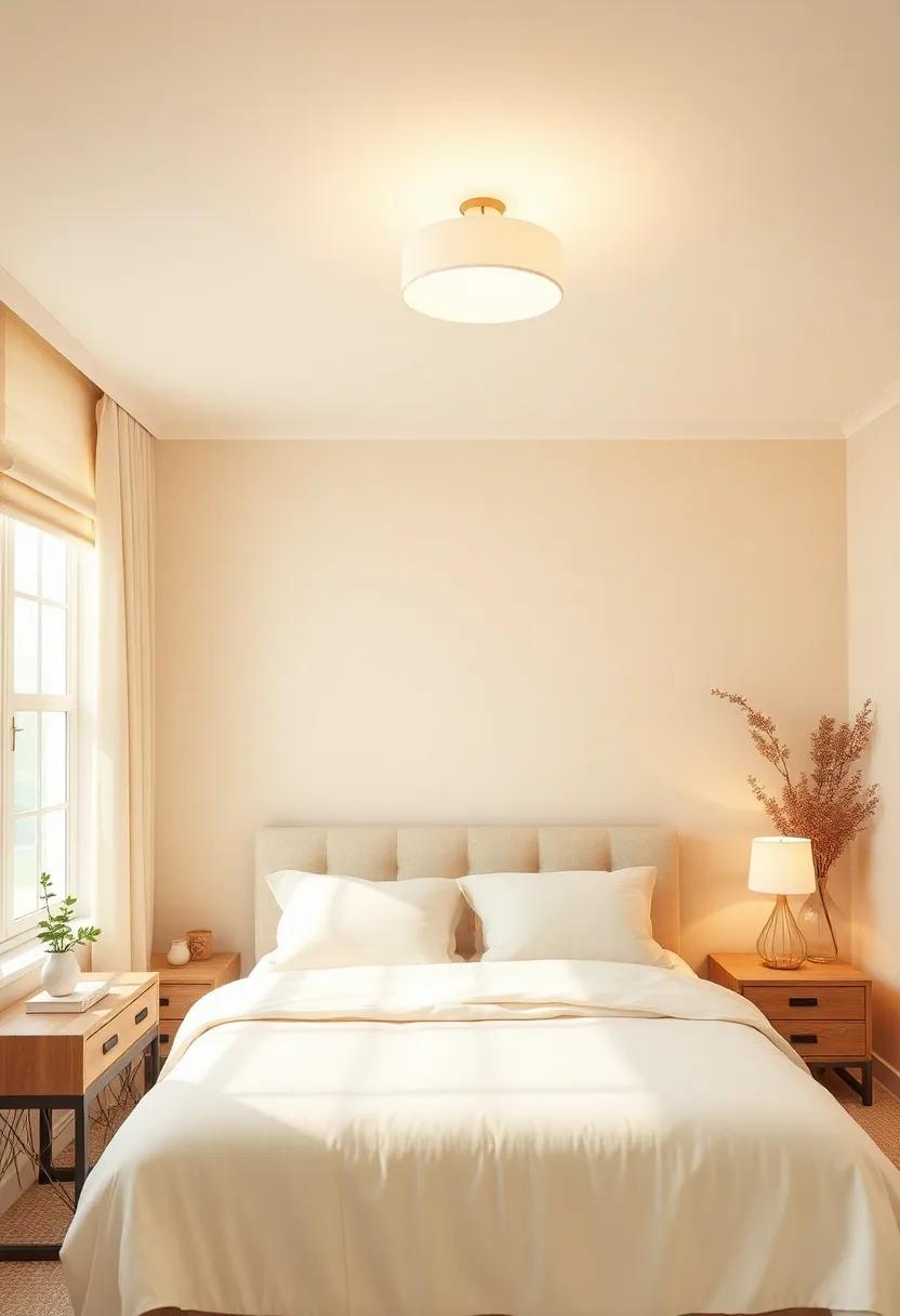 Warm Creamy Beige: A soft beige⁤ ceiling adds warmth‍ and an inviting glow,creating a nurturing atmosphere perfect for rest