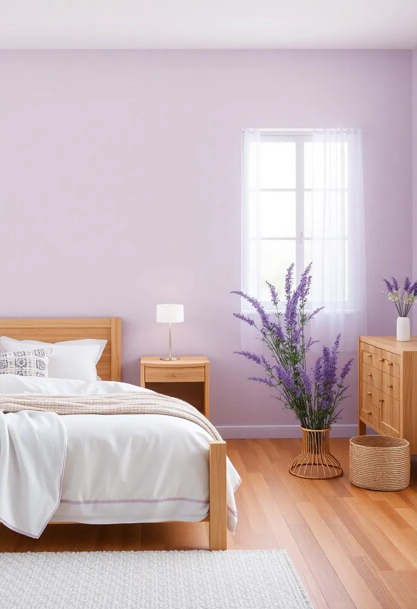 Soft Lavender: Experience the calming effects of soft lavender,a gentle ⁣tint that pairs‍ exquisitely⁤ with light ‌wooden furniture,adding a whimsical touch