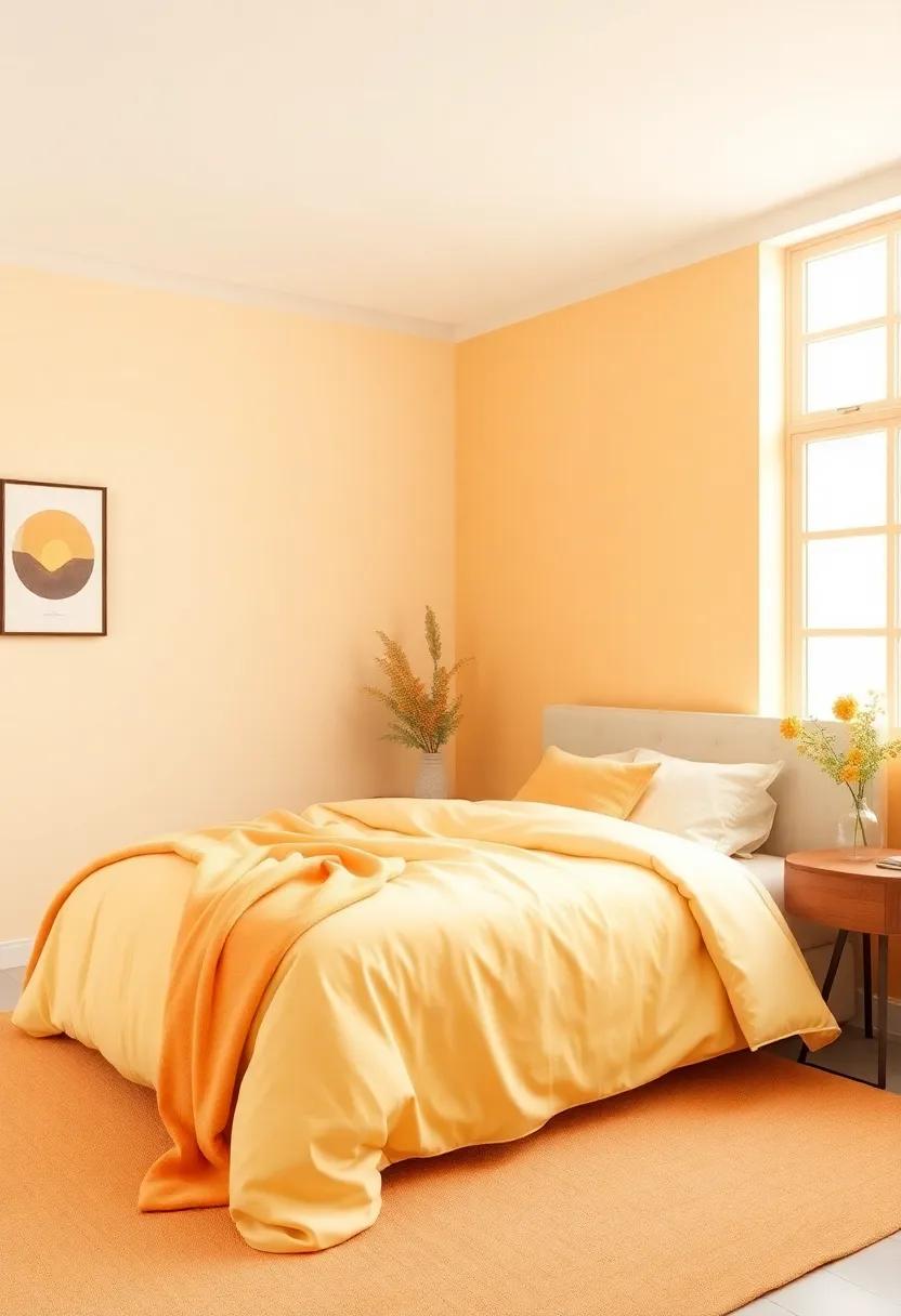 Refreshing citrus-Inspired Pale Yellow and Soft Orange blends