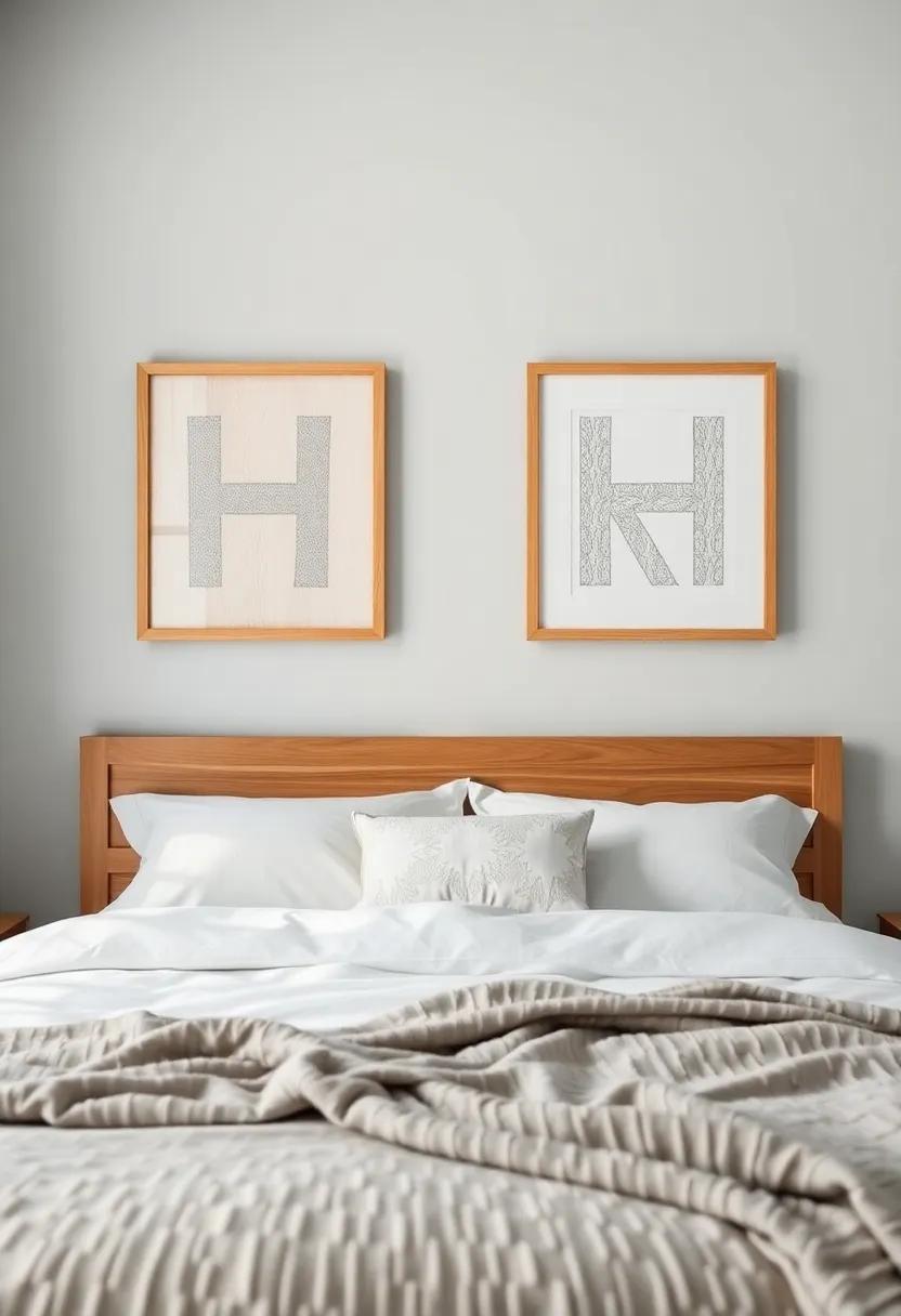 Typography⁢ Art: Choose impactful ​fonts for​ typographical art displayed in ‌warm ‌wood frames, adding a modern yet cozy element‌ to your walls