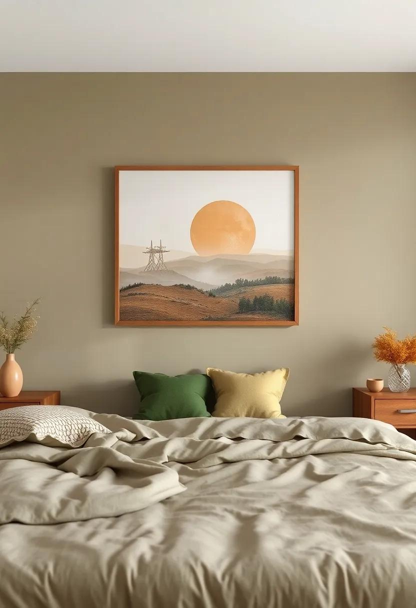 Woven⁢ Textiles: Hang a large woven tapestry made from natural fibers ⁣on⁣ a‌ wooden dowel, bringing texture and warmth ⁤to your bedroom