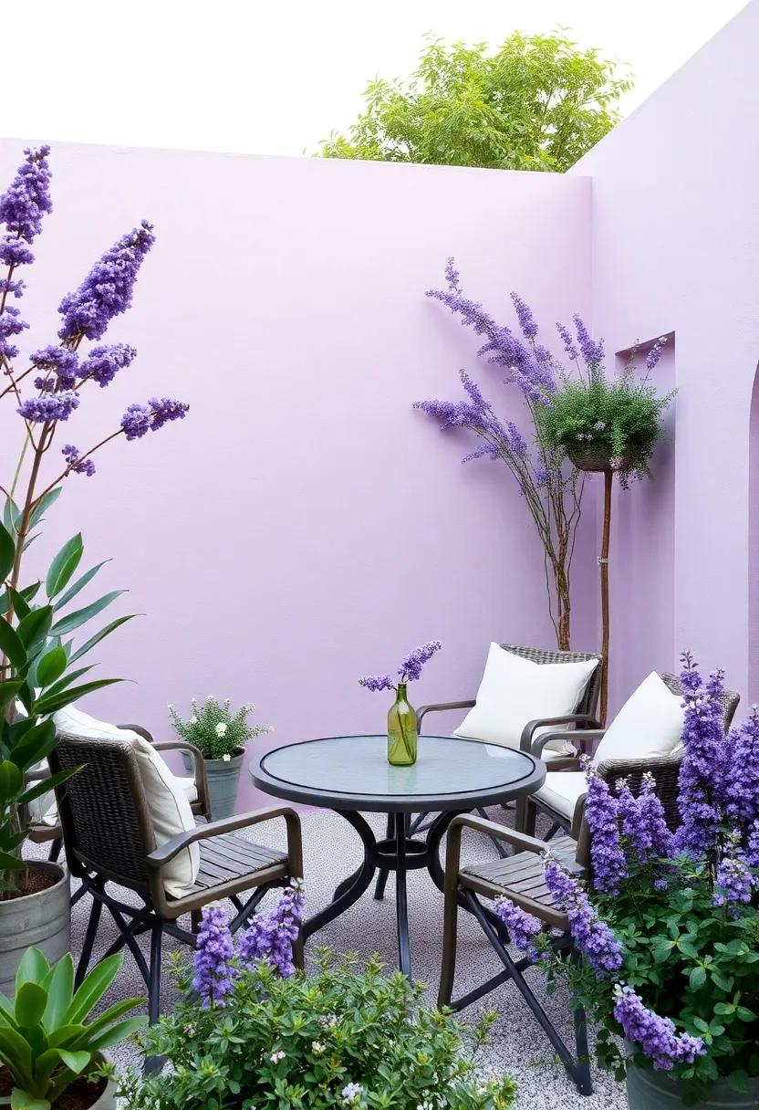 Transforming Outdoor Spaces with Soft Lavender and Gray touches