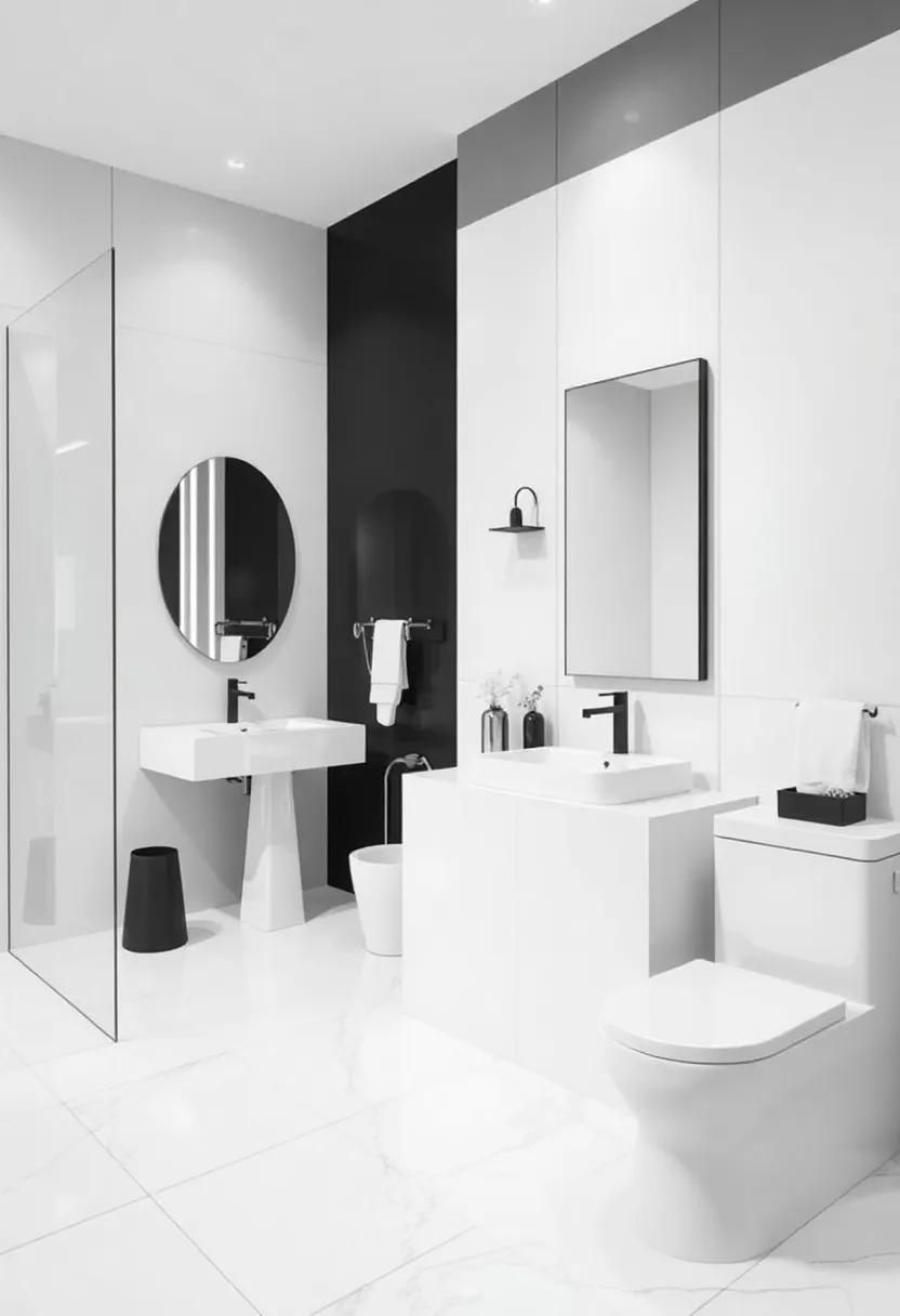 Elegant Monochrome‌ Aesthetic: Discovering the Allure of Black and White Design in Bathrooms
