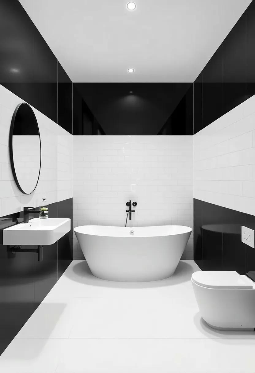 Black Tiles, White Grout: A Bold Approach to Classic Bathroom Surfaces