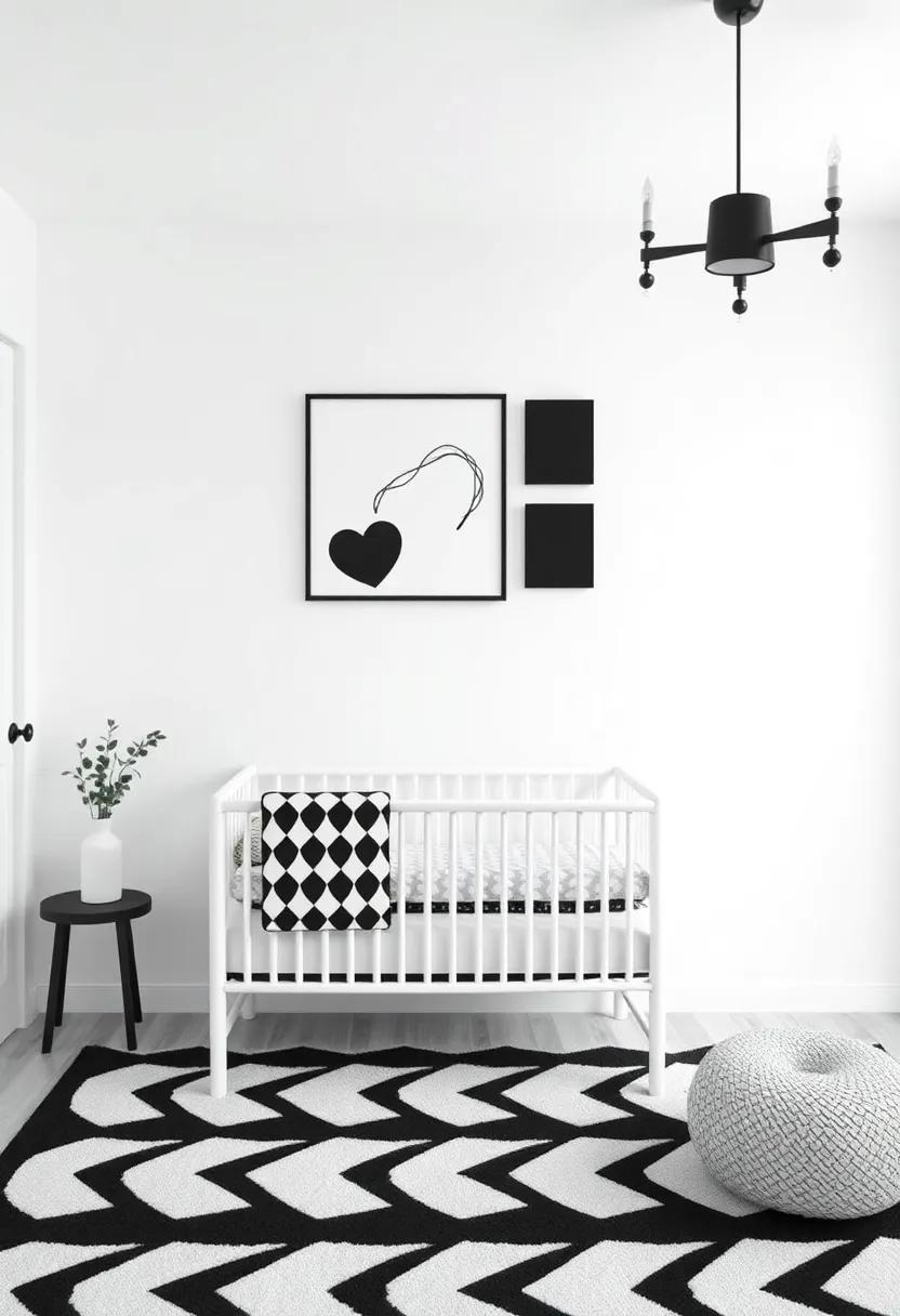 Artistic Wall Decor Ideas to Enhance⁢ Black and White Nursery ‍designs