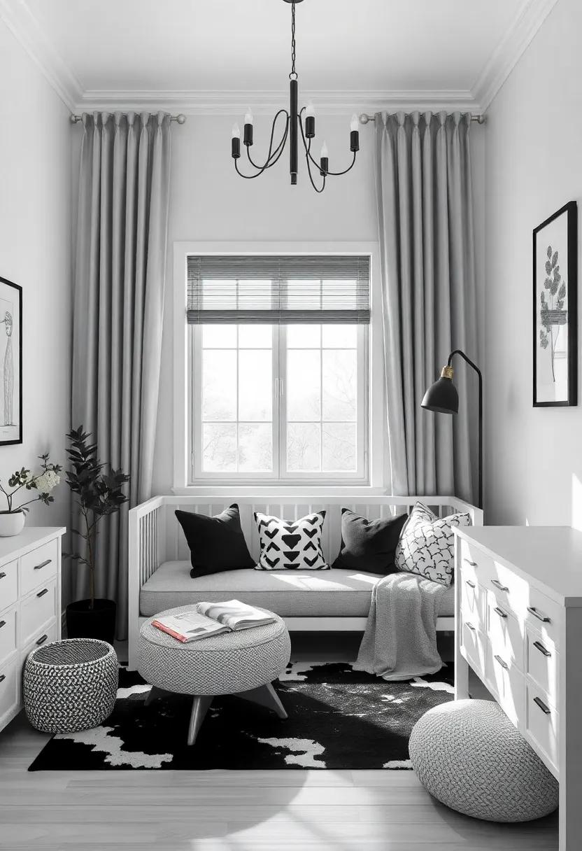 Cozy Reading Nooks designed in Elegant Black and White Styles