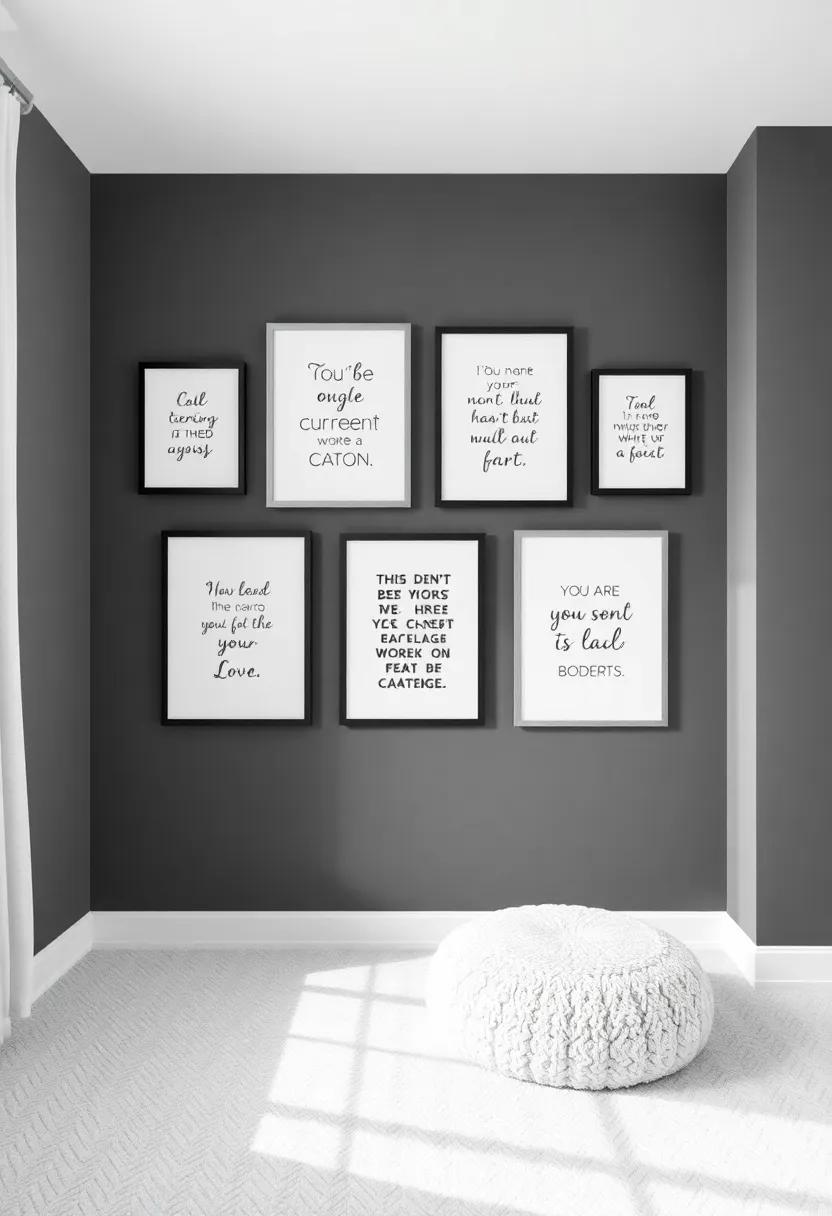 Curating a ⁤Collection of Inspirational Quotes in‍ Elegant Frames for the Nursery