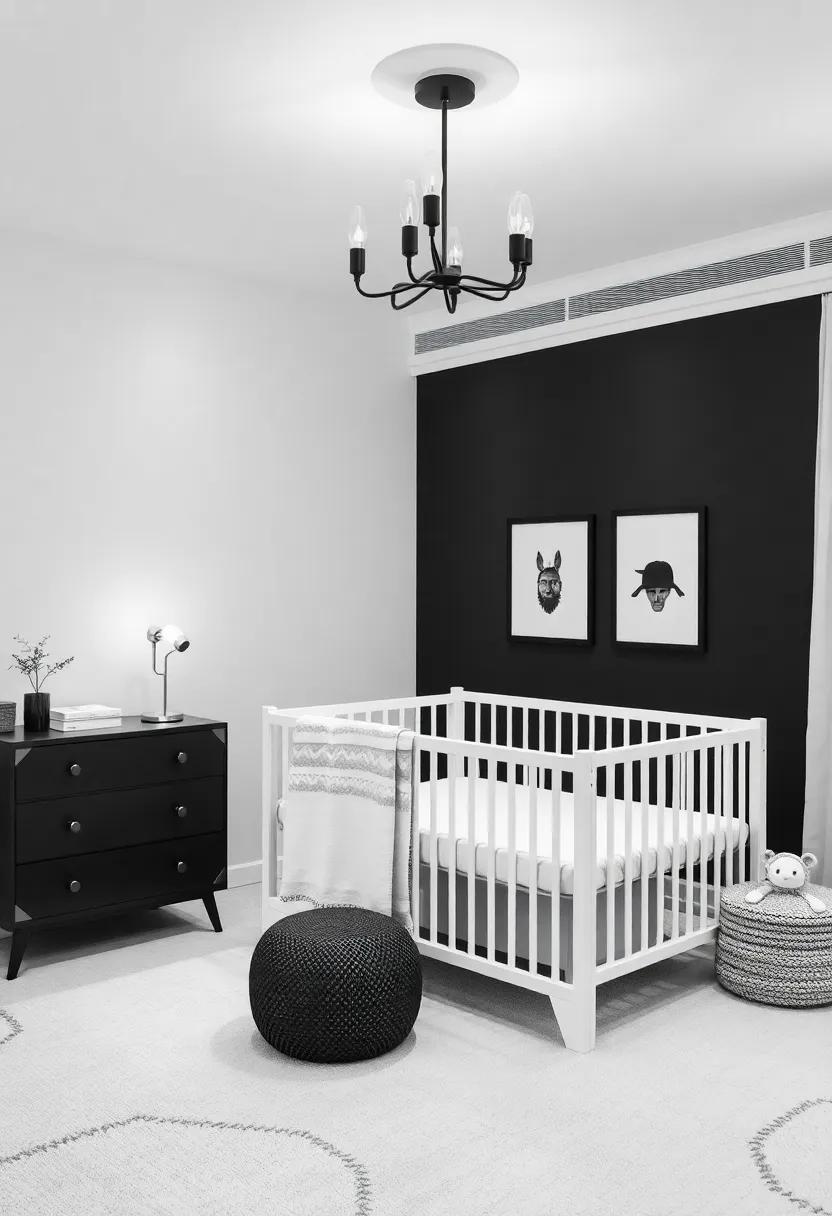 dreamy Lighting Solutions to Illuminate Your Black and White‍ Nursery ‍Aesthetics