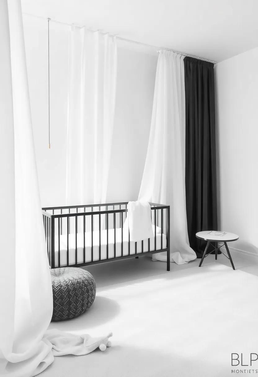 Exploring Ethereal‍ Fabrics for Bedding and Drapery⁤ in Black and White Design