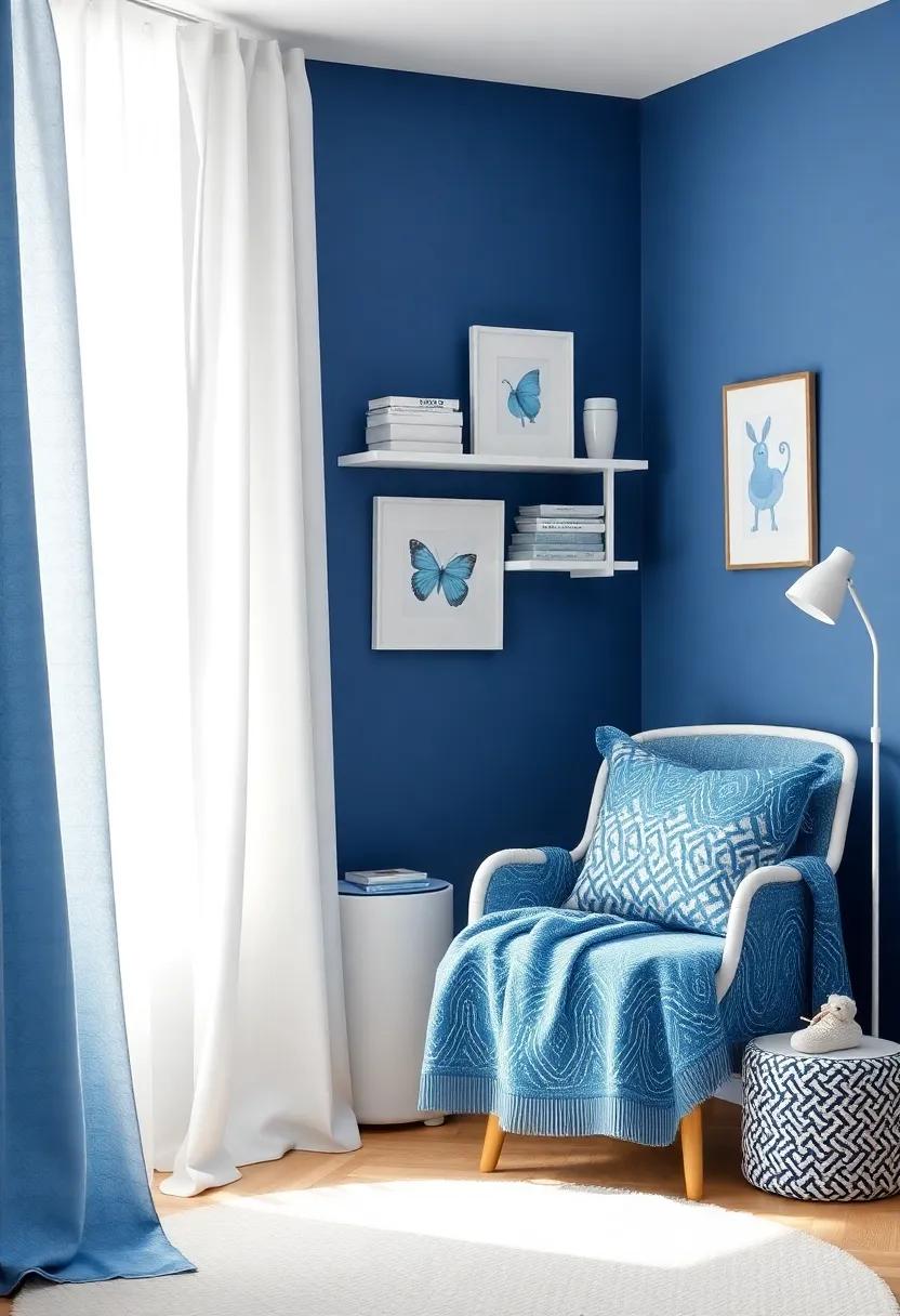 Creating a Dreamy Reading Corner: Designing a Cozy Space with Blue and ‍White Themes