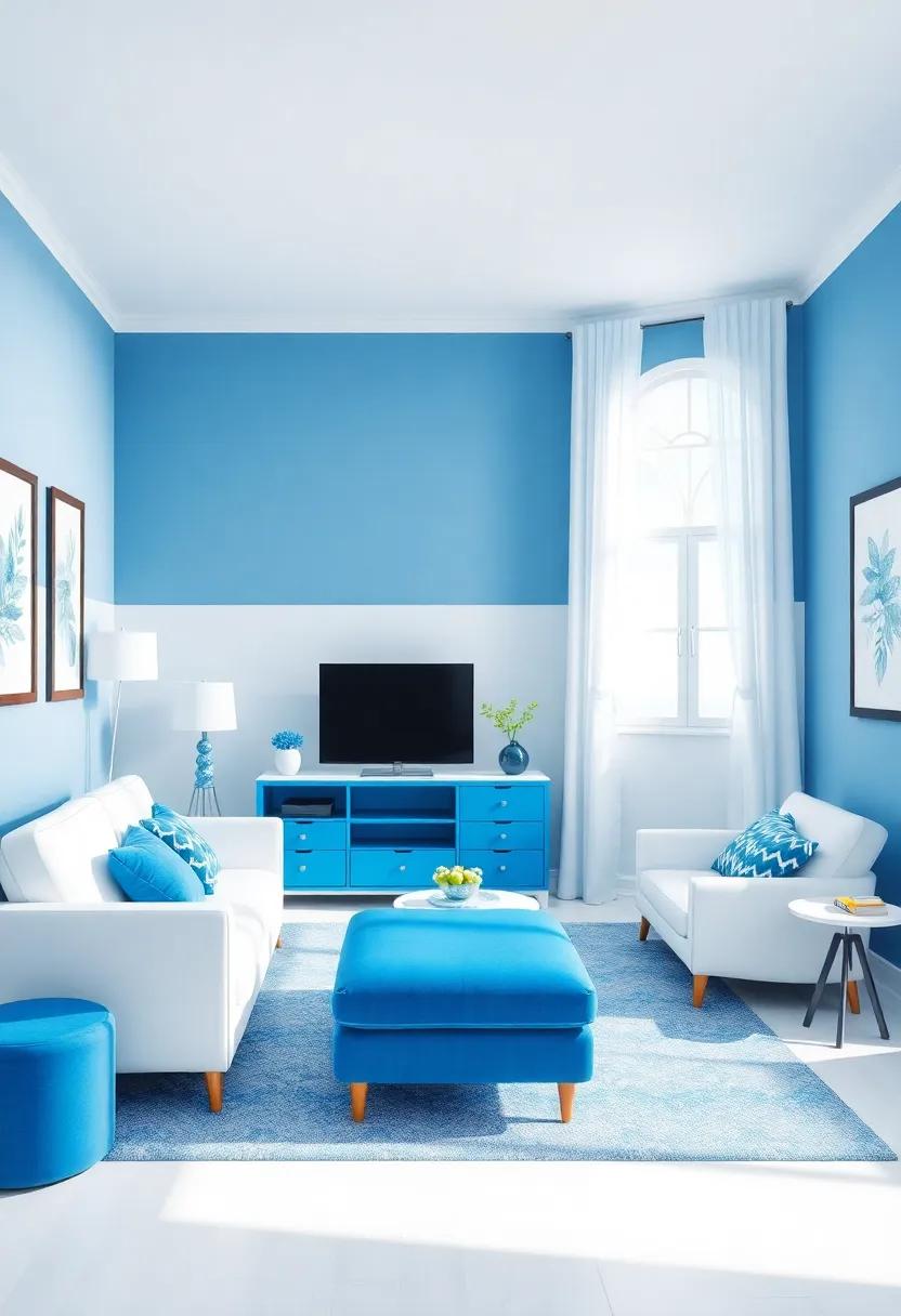 Charming‌ Furniture Choices to Enhance a Cozy Blue and White Theme