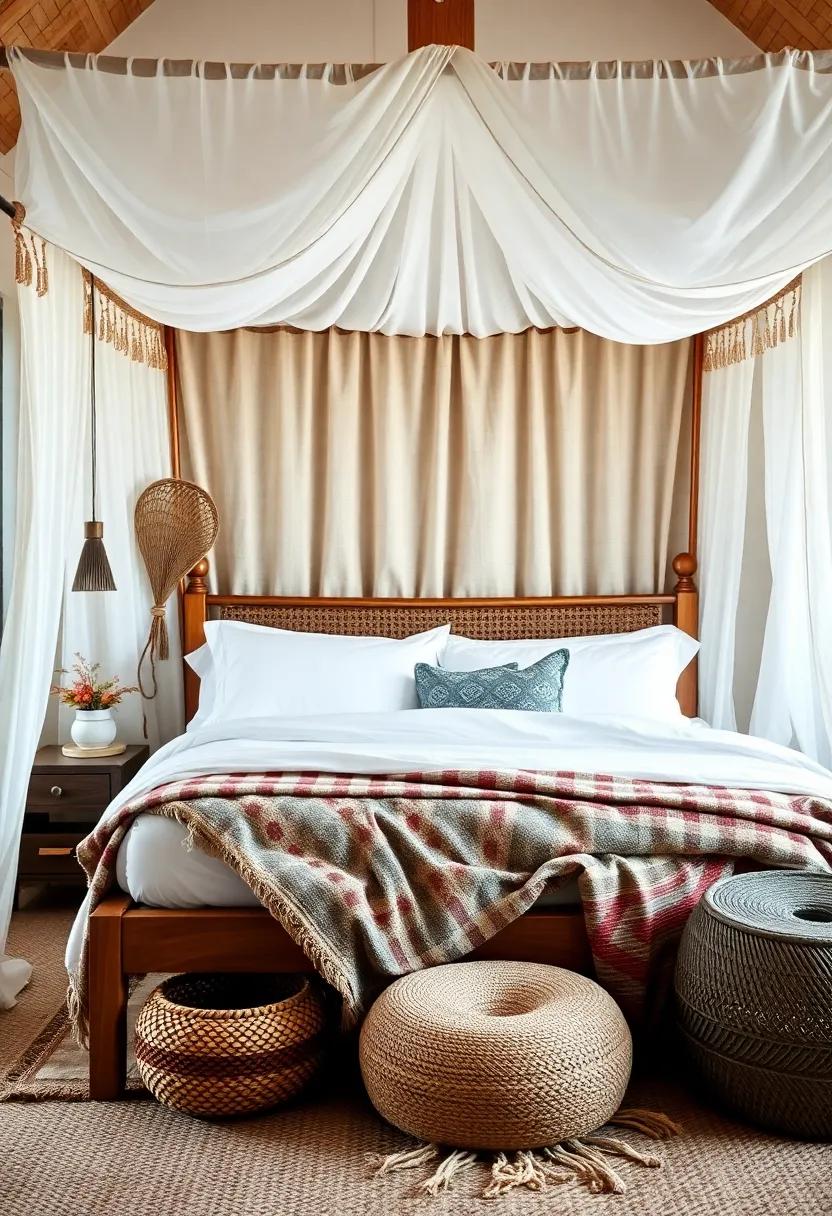Layering Textiles for a Warm and Inviting Bohemian‍ Oasis