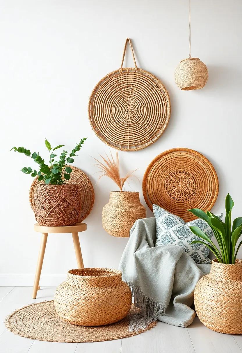 Embracing Nature’s‌ Spirit with Handwoven ⁣Baskets in Boho Decor