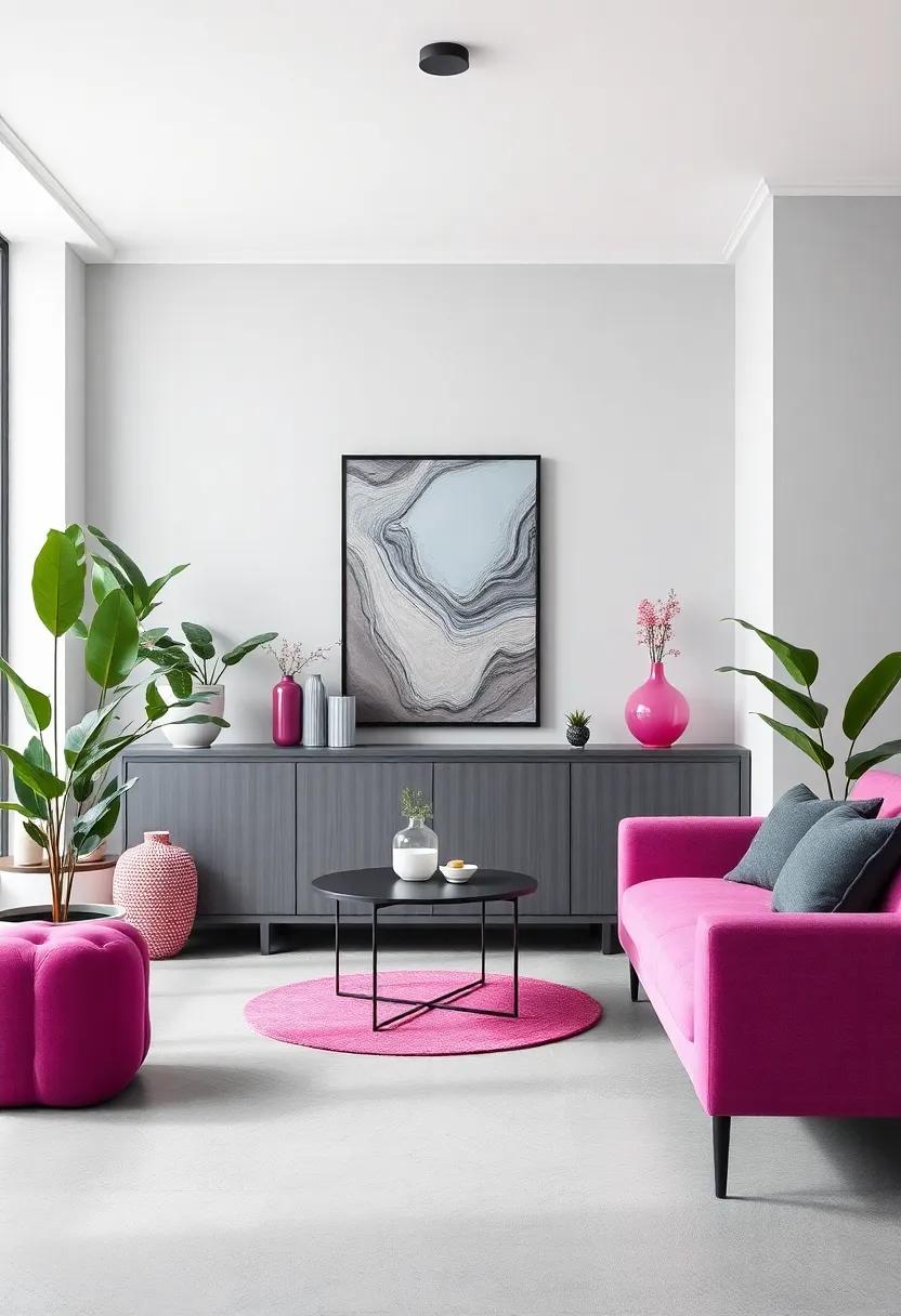 Gray Flooring: Choosing the Perfect Base to ⁤Showcase Fuchsia⁢ Decor