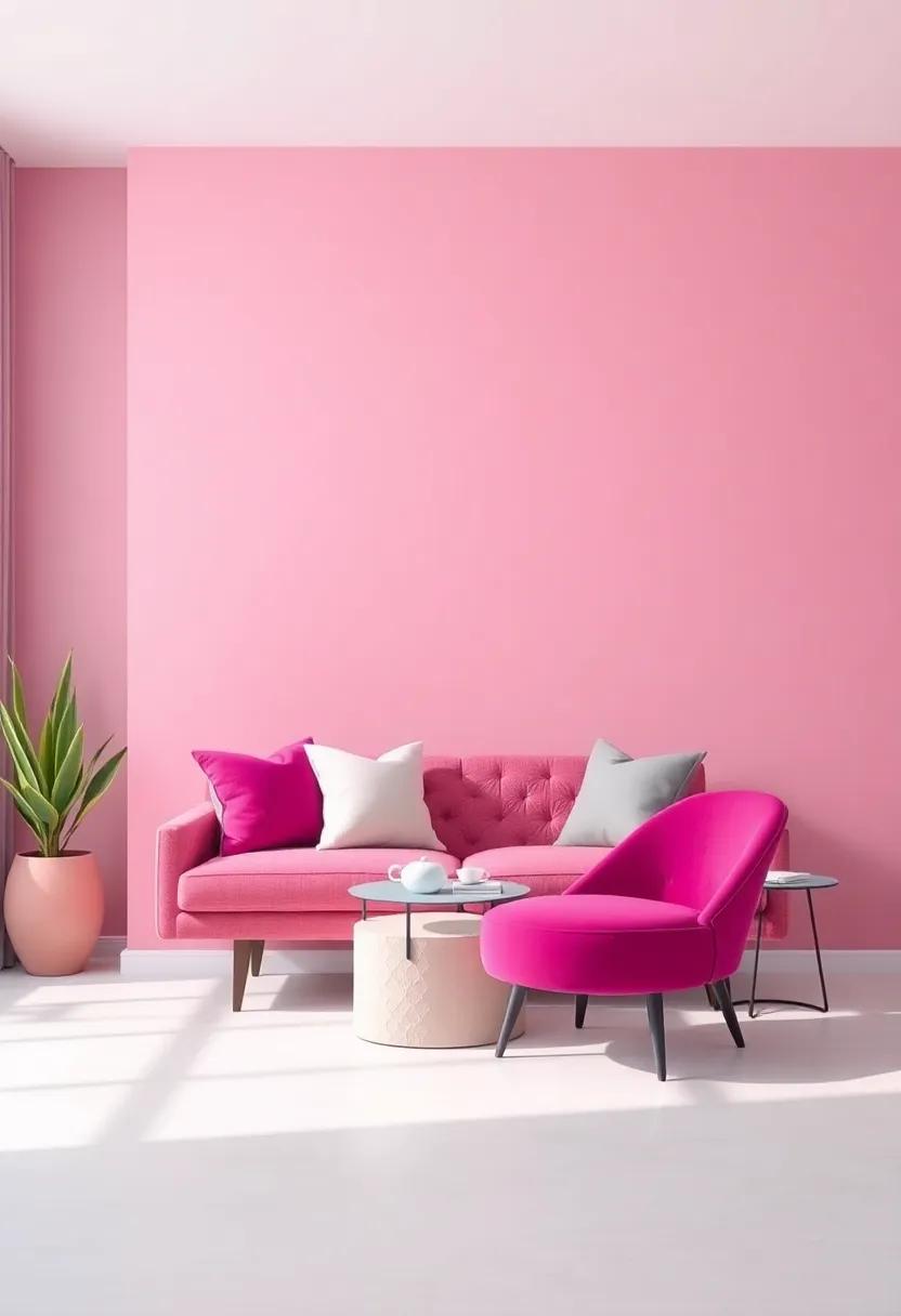 Accent Walls: Making a Statement with Fuchsia Paint‍ or Wallpaper