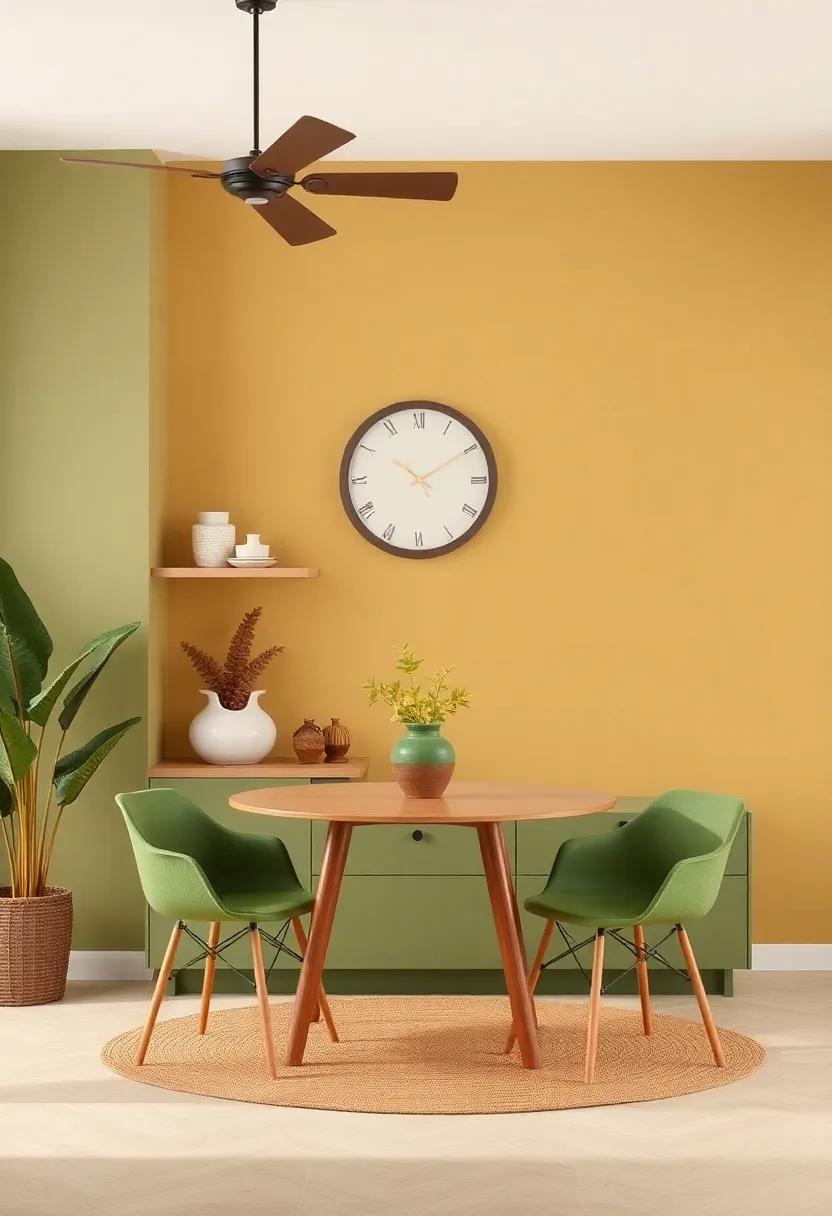 Olive ​Green and ⁢Honey Brown: A warm, earthy palette that offers a welcoming and cozy atmosphere, ⁣making any area feel inviting