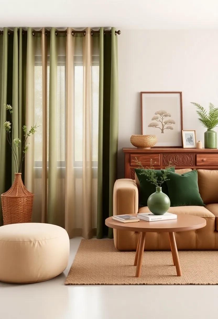Moss ‍Green and Sandy Beige: With ⁣its earthy​ warmth,⁢ this combination evokes comfort and serenity, perfect for both living rooms and bedrooms