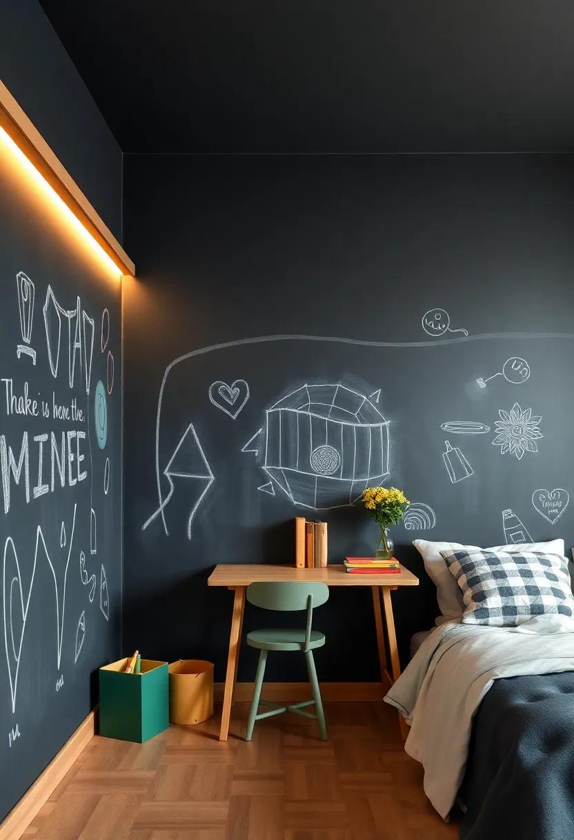 Interactive Chalkboard‍ Walls Encouraging Creativity and Self-Expression