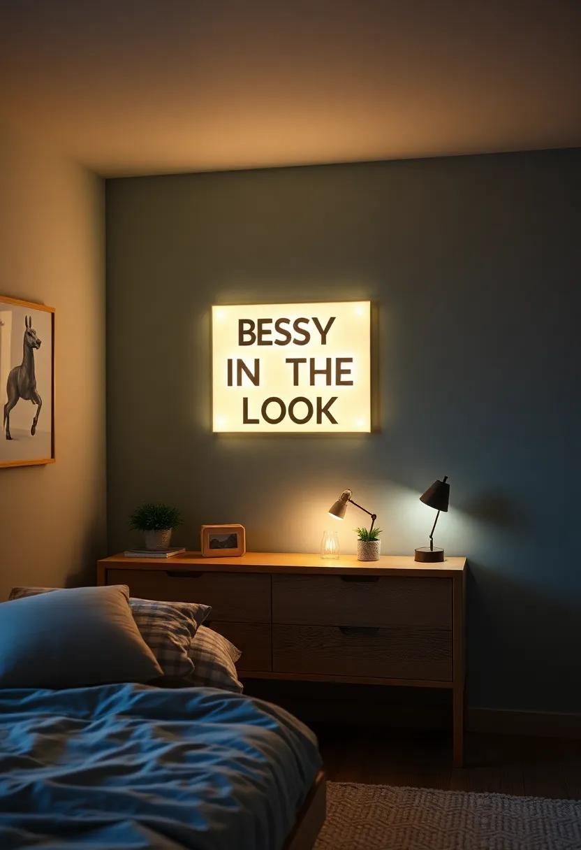 Message in the Light: Personalized Signage ⁣for a Unique Boy’s Room Expression