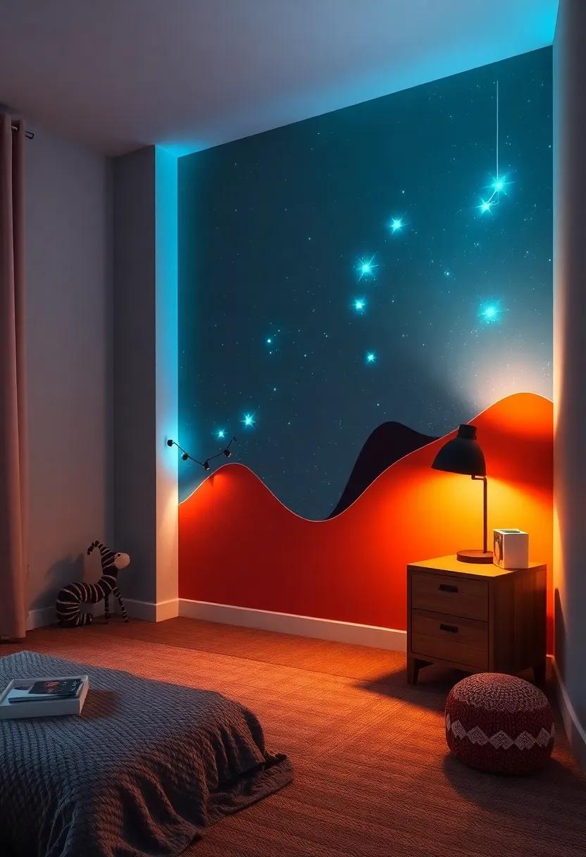 Mural Magic: integrating Light with Wall Art for a stunning visual Experience