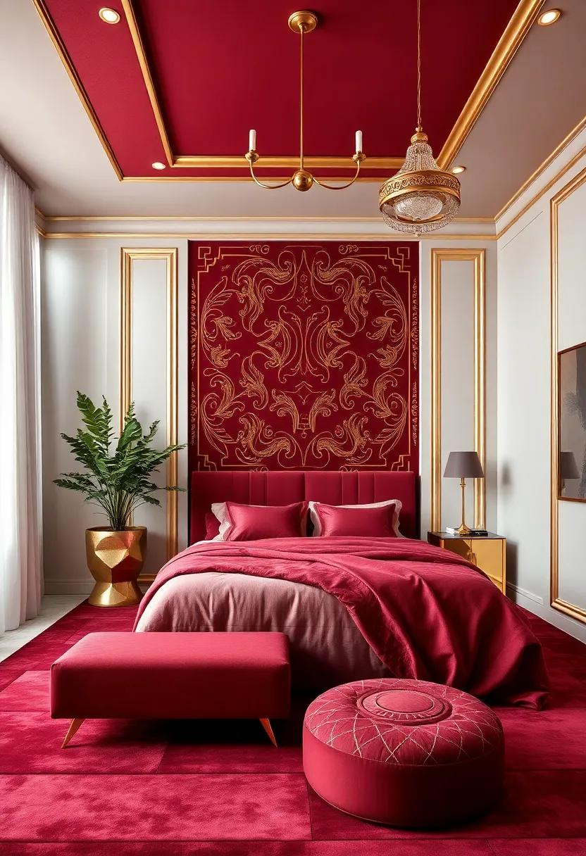 Crafting an Opulent Bedroom Oasis ‌with Burgundy​ Accents