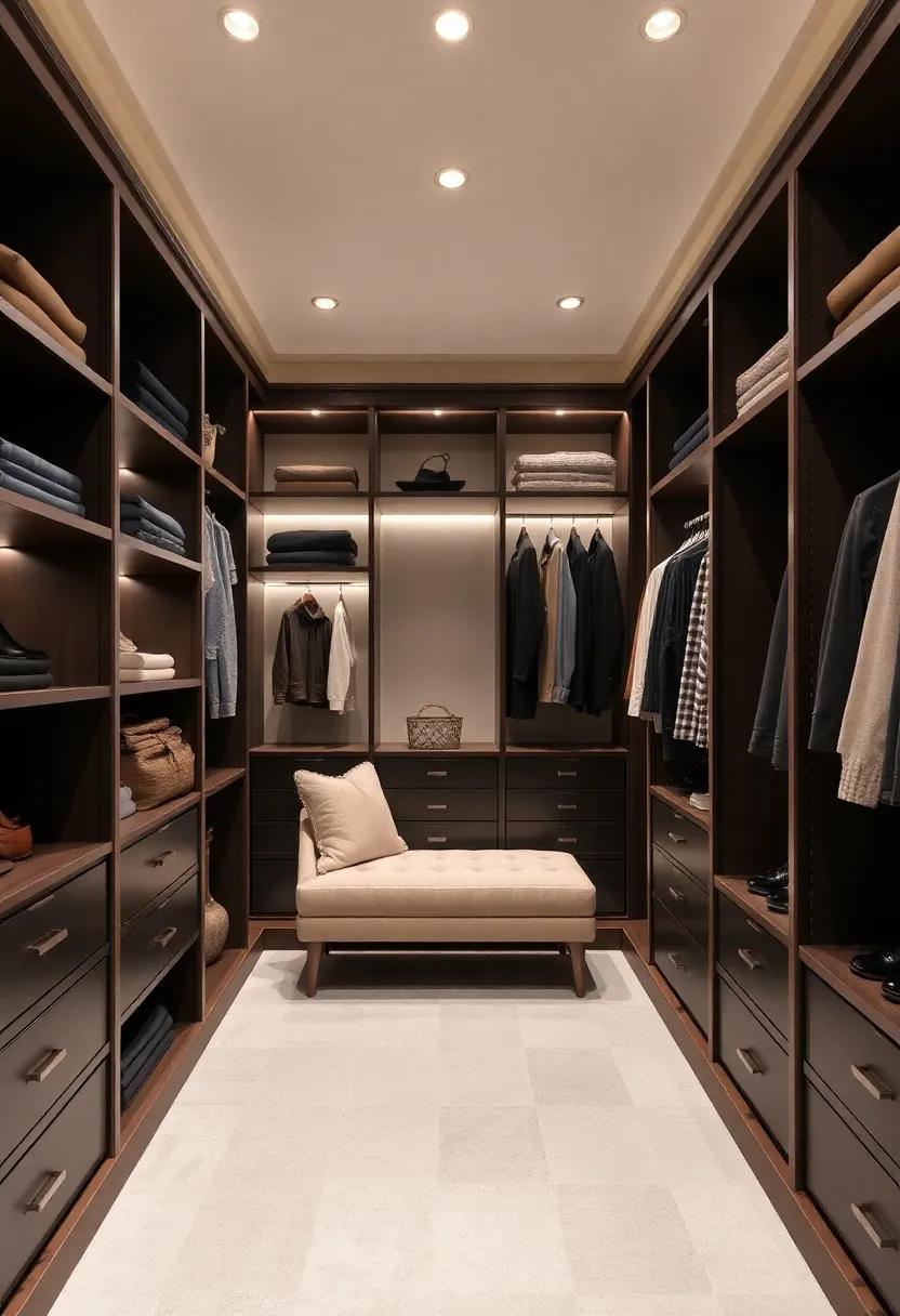 Classic Walk-In Wardrobes: Indulge in the ⁤luxury of a spacious walk-in wardrobe, ​designed ​with custom​ shelving, lighting, and a plush ‍seating area for an elevated​ dressing⁤ experience