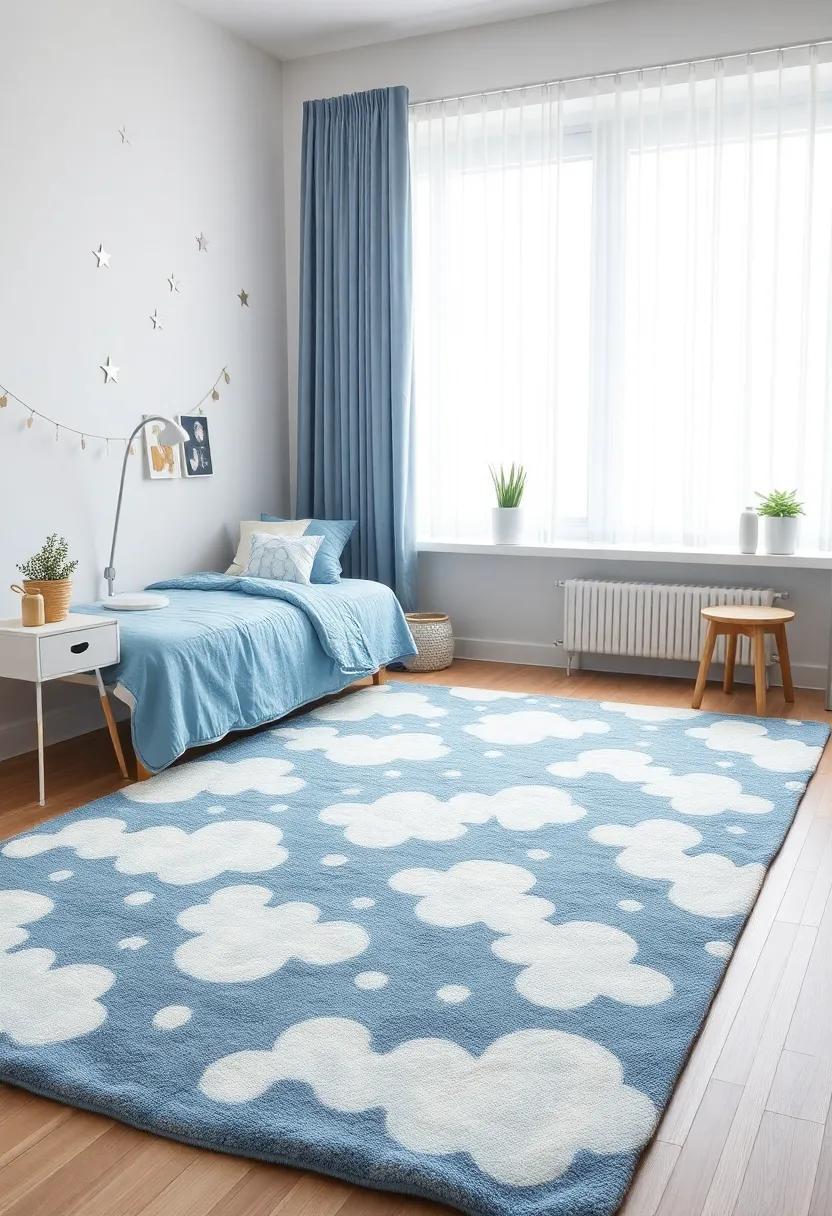 Cloud-Themed Rugs: Adding a Touch ⁣of Whimsy to the Floor