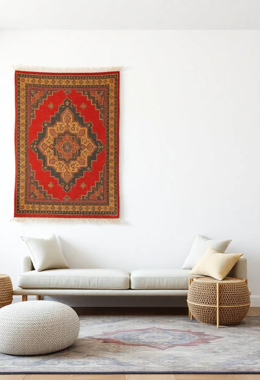 Creative Wall Art: Displaying Vintage Rugs as Statement Pieces