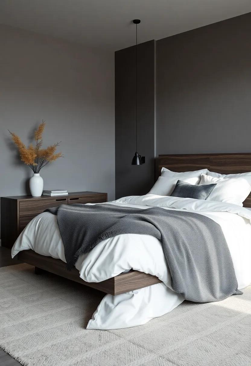Creating a Cozy Retreat with‍ Layered‍ Bedding and Dark Accents
