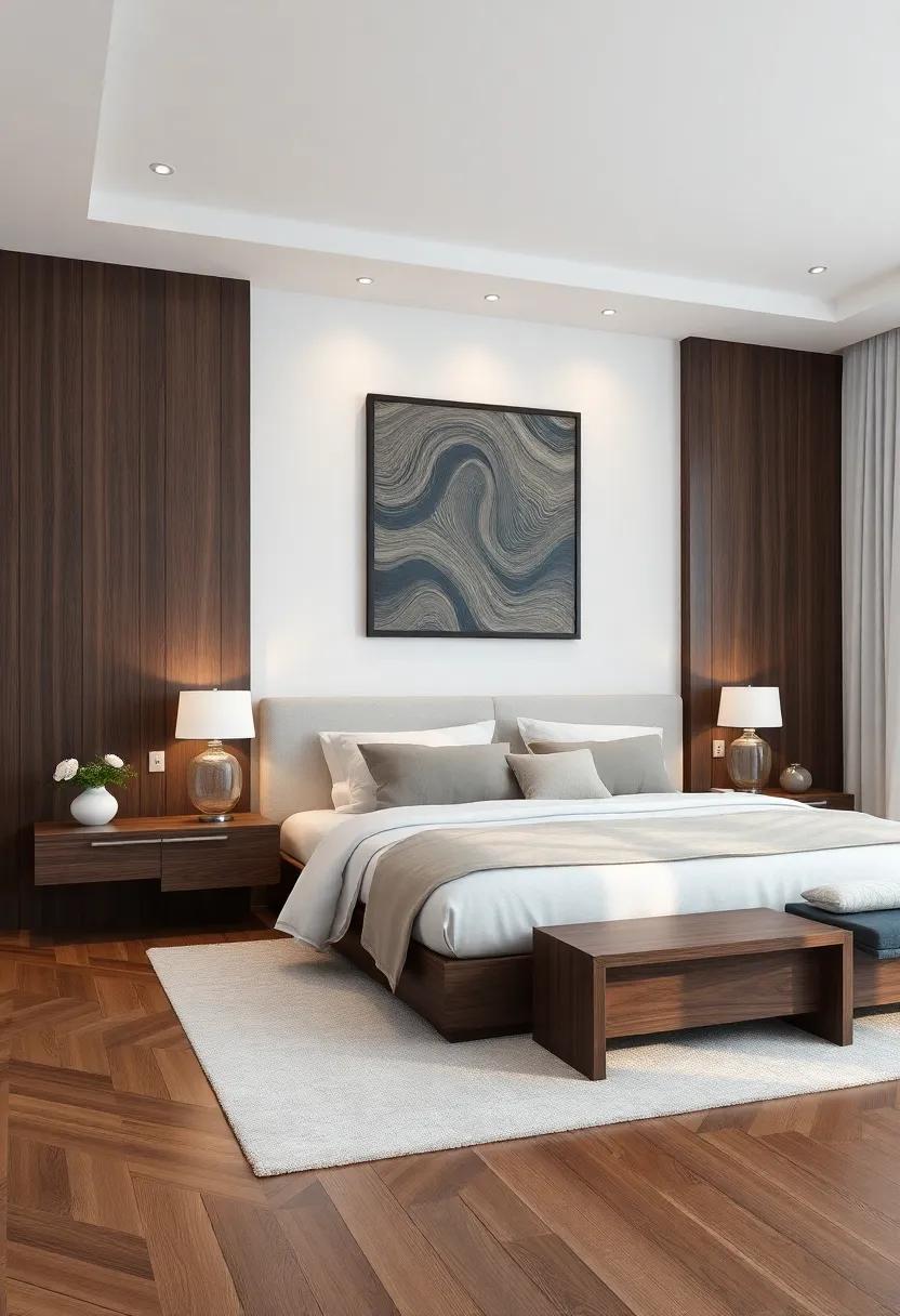 Integrating Contemporary Art Pieces to Complement ​Wood Elegance
