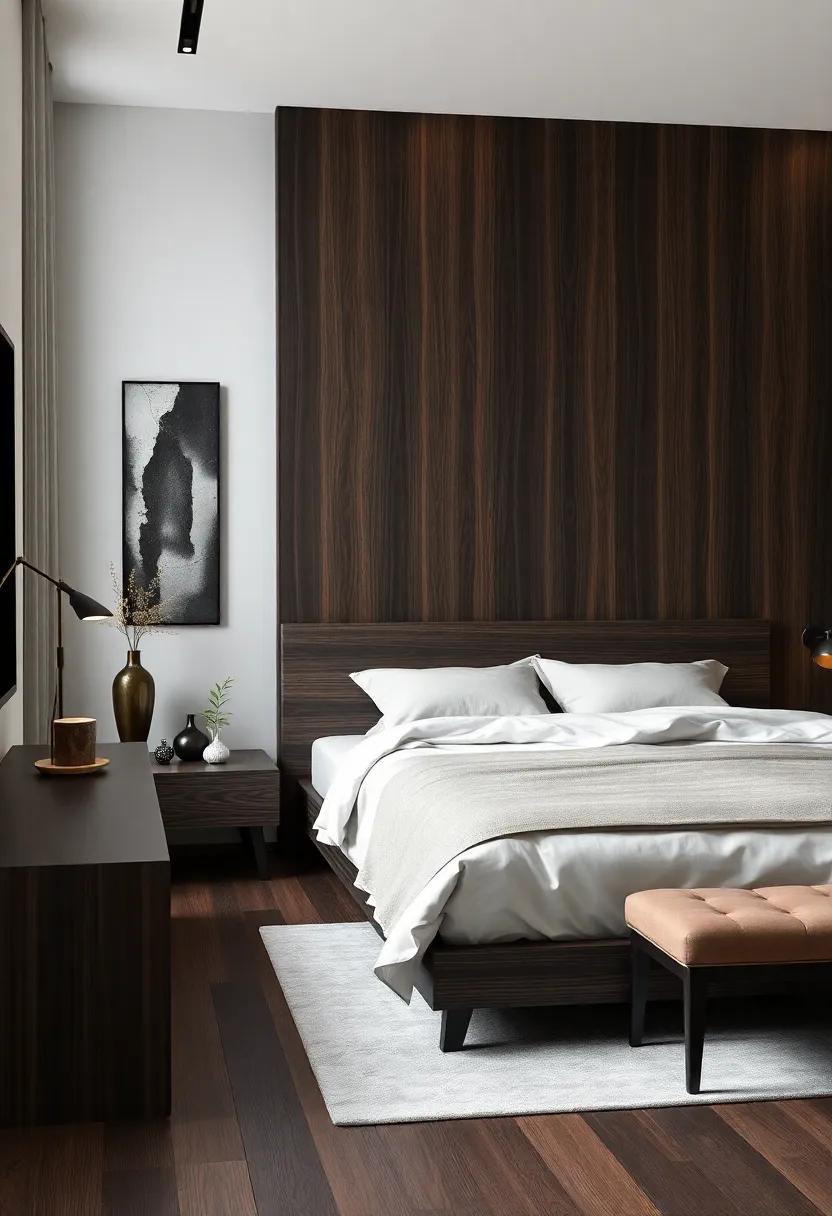 Luxurious ⁤Textures:‌ Additions that Elevate a⁣ Dark⁣ Wood Bedroom