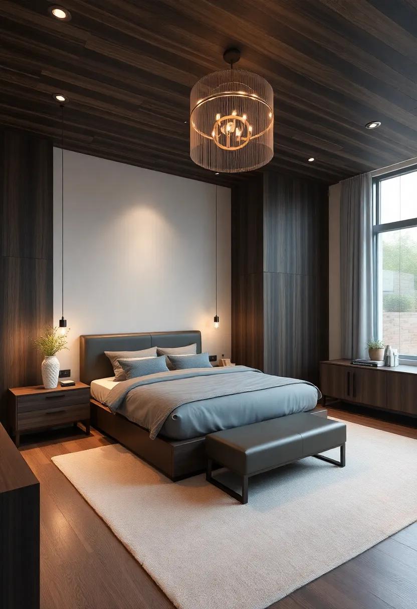 Artful Lighting Solutions that Enhance ⁢Dark Wood Elegance