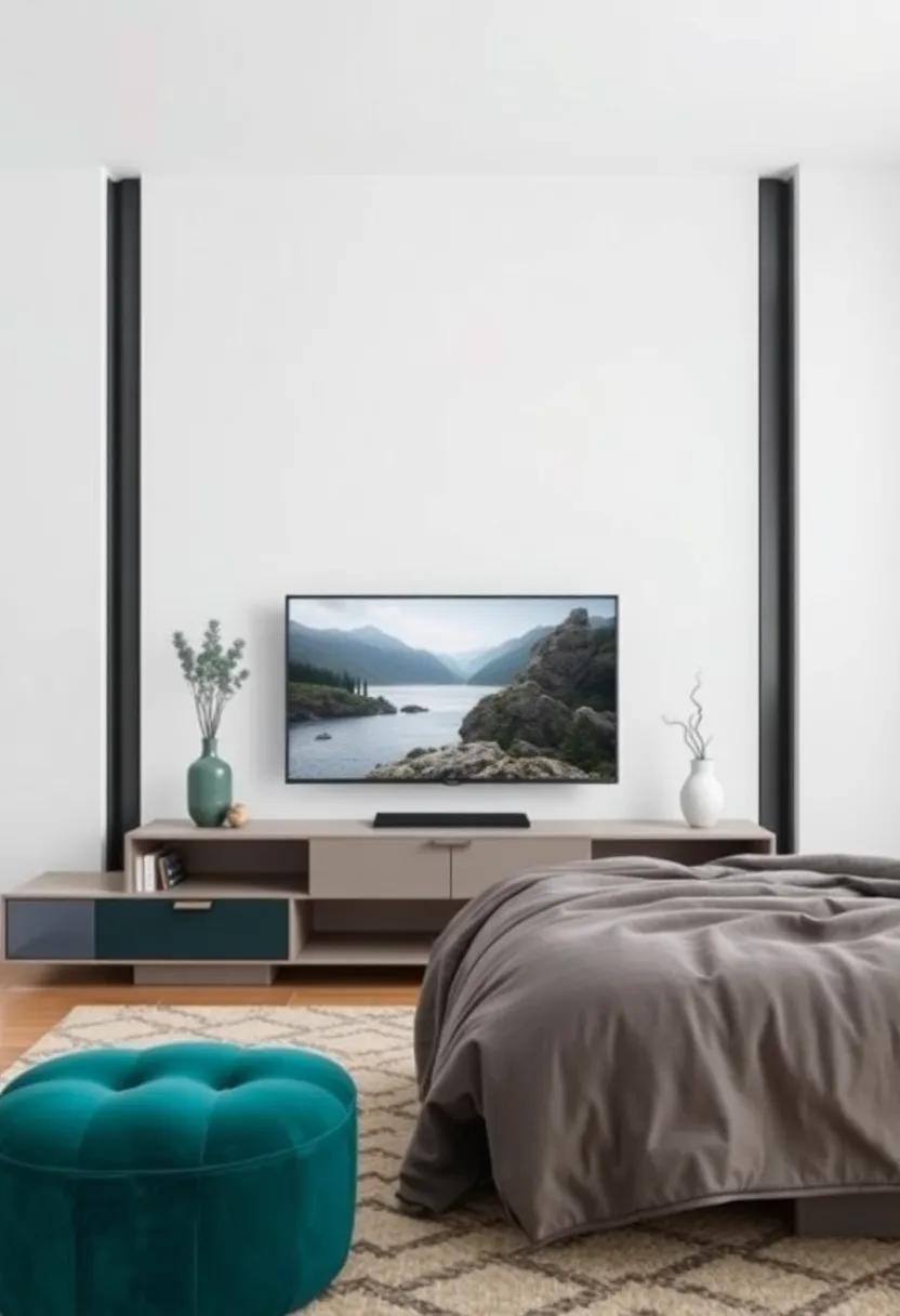 Artistic⁤ Statement Piece - Choose a TV unit ⁣that doubles as a‌ piece of art, featuring unique ​shapes or bold colors that reflect your personal style and‌ ignite conversation