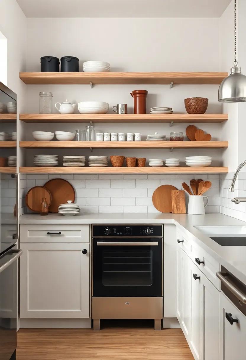 Stylish Storage: Creative Ways⁢ to Conceal Kitchen Clutter with Shelving