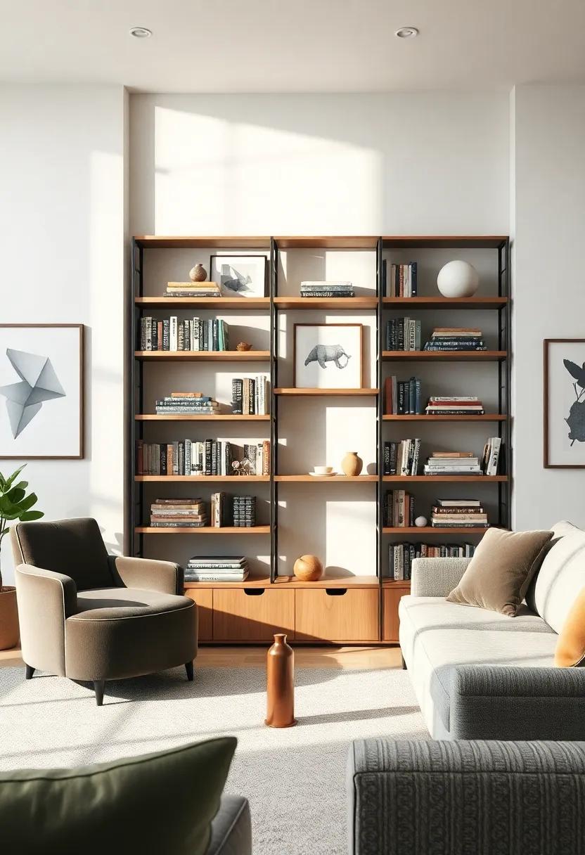 Versatile Shelving: Showcasing Treasures and Books for a personalized Look