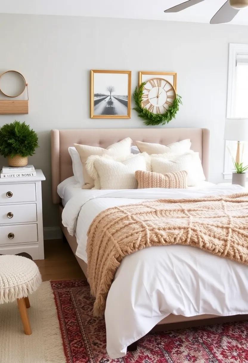 2) Layer Textiles: Mix and match various textures—think​ plush throw blankets, fuzzy‍ pillows, and sumptuous rugs—to add depth and comfort to your space