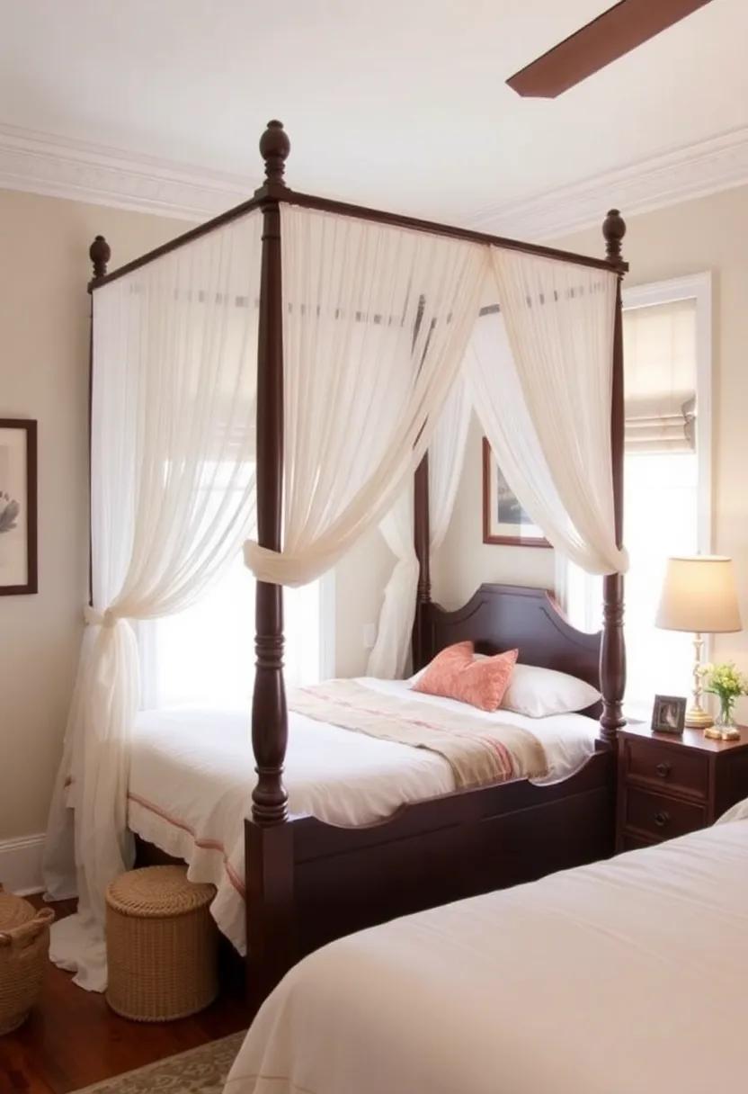 8) Use a Canopy for Intimacy: Draping a canopy over your bed can add a sense of coziness and ​create a more intimate atmosphere ‍for restful sleep