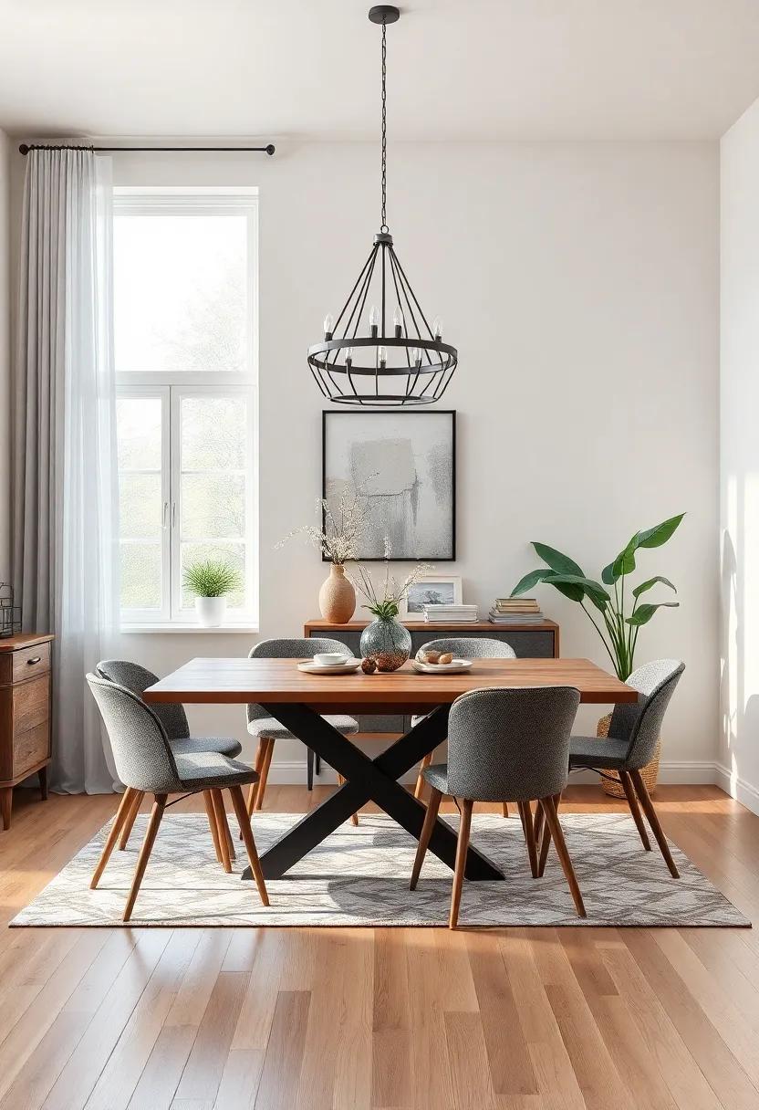 Mixing Modern and Rustic Elements for a Creative Dining Room Design