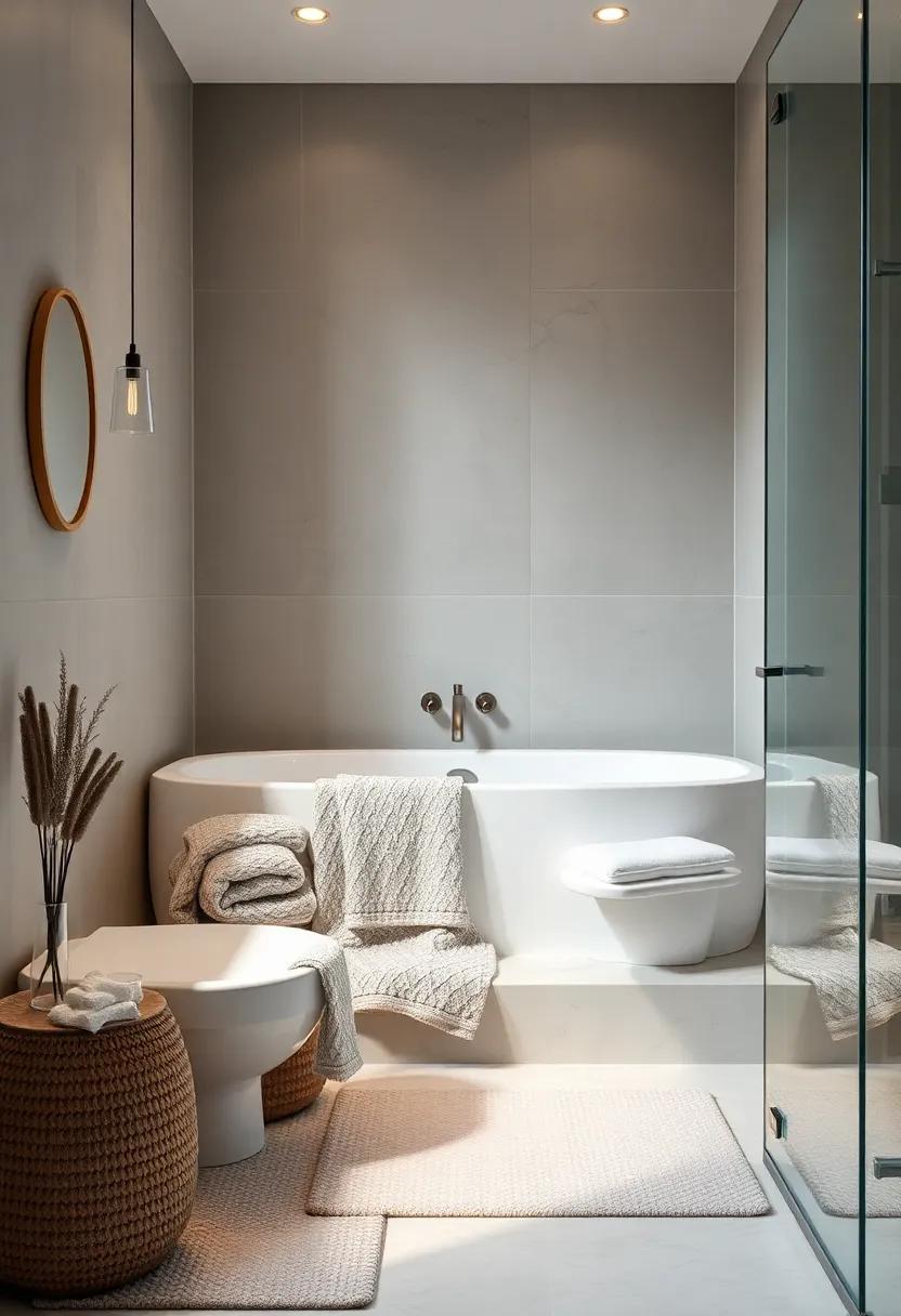 Design a ​cozy Nook with Textured Rugs and⁣ Plush Towels to ​Enhance Comfort‌ in Your ⁢Bathroom