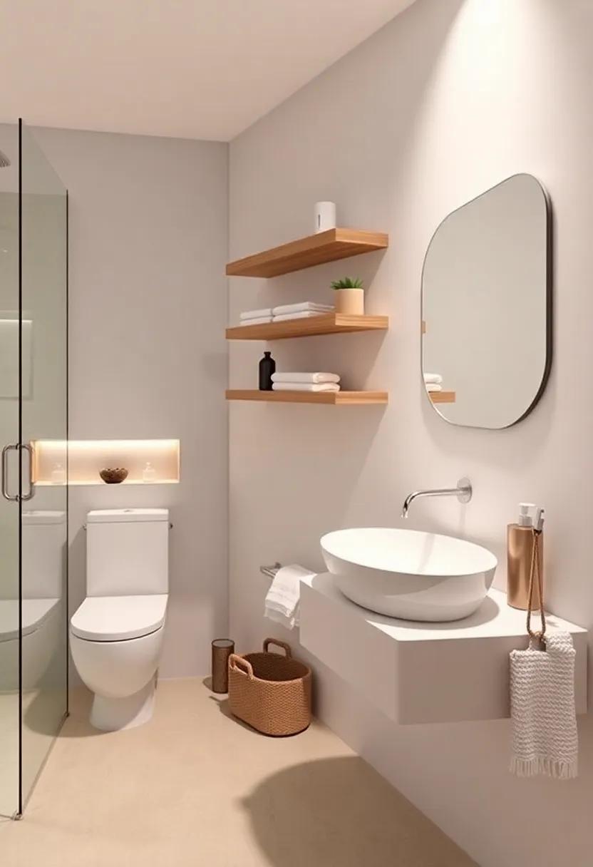 Incorporate‌ Floating shelves for Stylish ‌and Space-Saving Storage Solutions in Your Bathroom