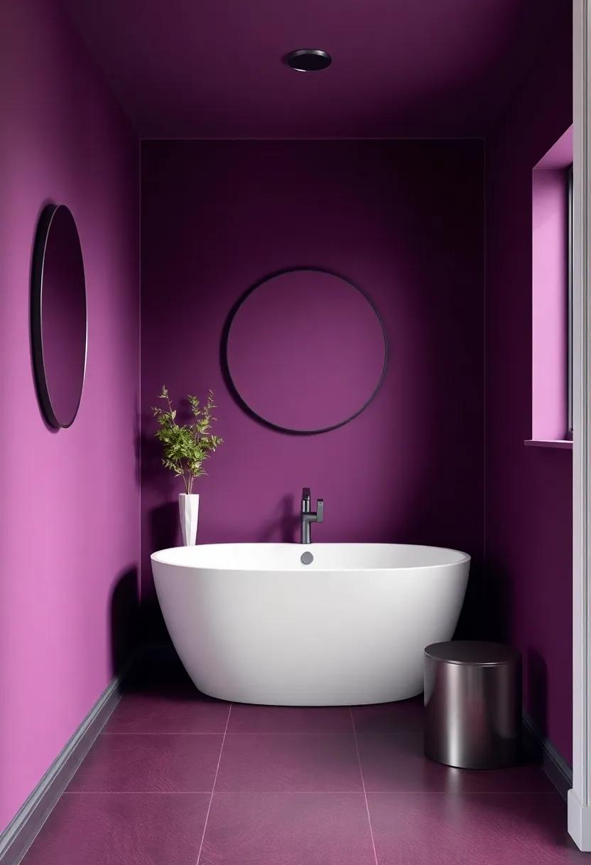 rich Plum: A Bold​ Statement with Purple Tones in‌ Your Bath