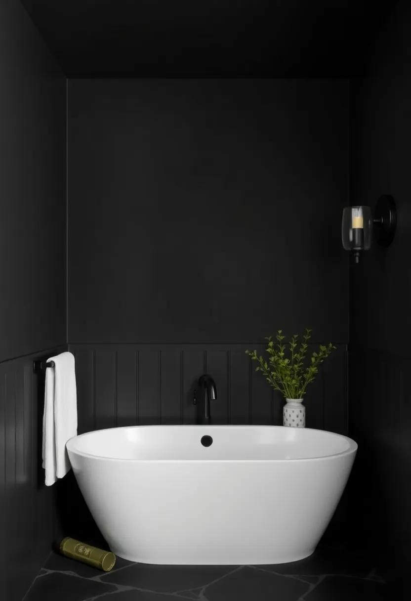 Rustic Black: Creating a Farmhouse Vibe with ‍Deep Black⁤ Walls