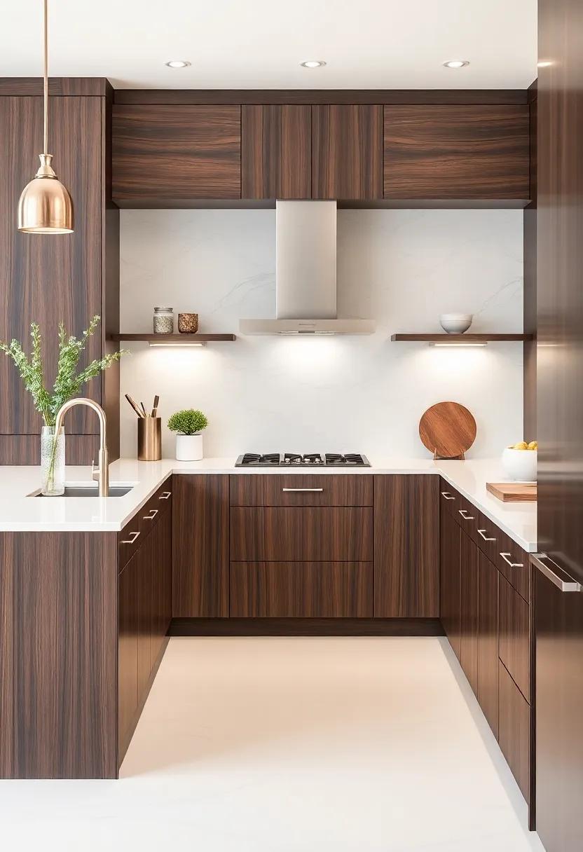 Add dark walnut cabinetry ‌in the kitchen with ​ivory ⁤countertops, blending​ modern functionality with ‌classic ‍warmth for ⁢a timeless design
