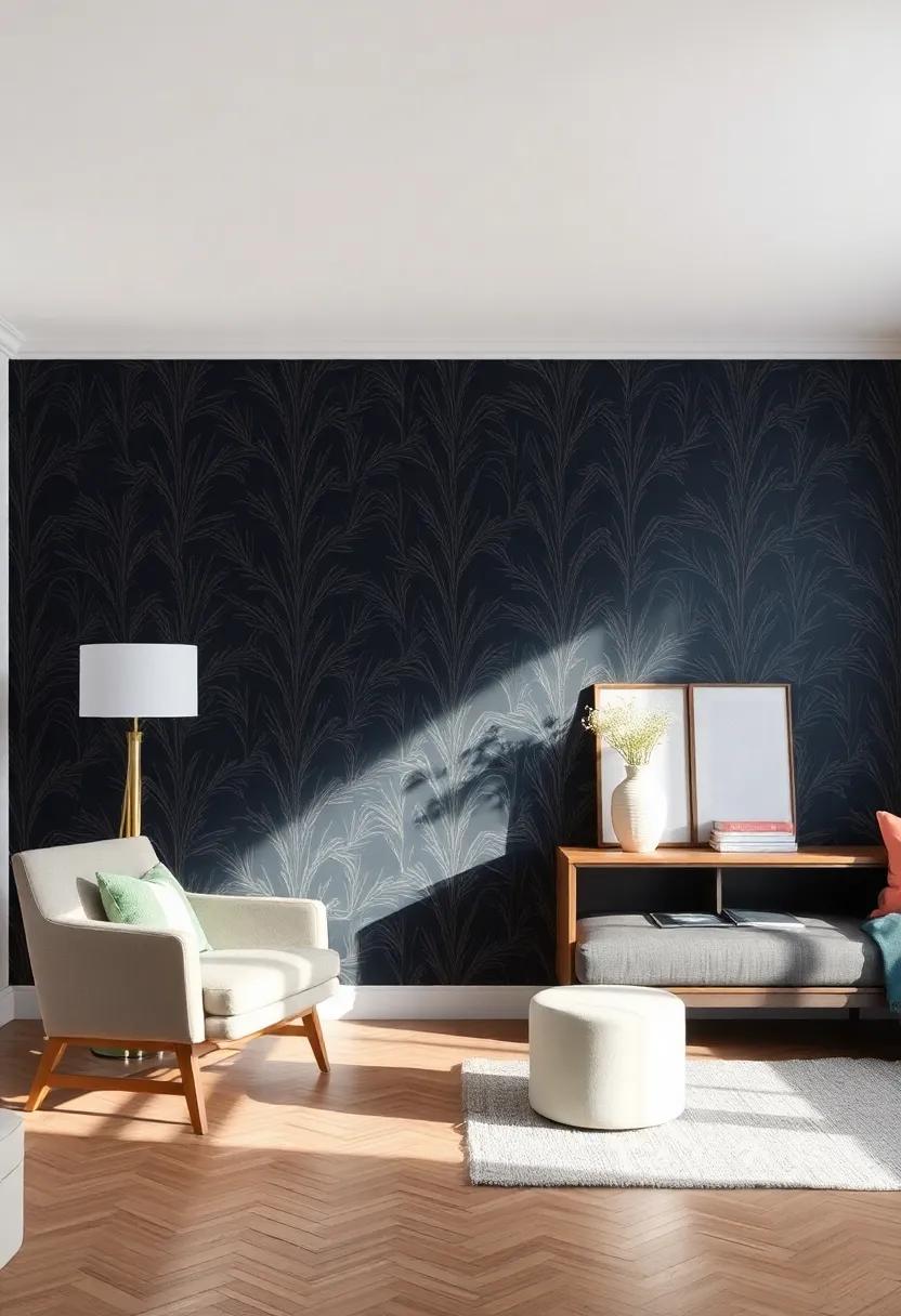 Bold Wallpaper: Use bold or patterned wallpaper ⁣in⁤ a feature wall ⁤to ⁤make a statement and add depth to your space