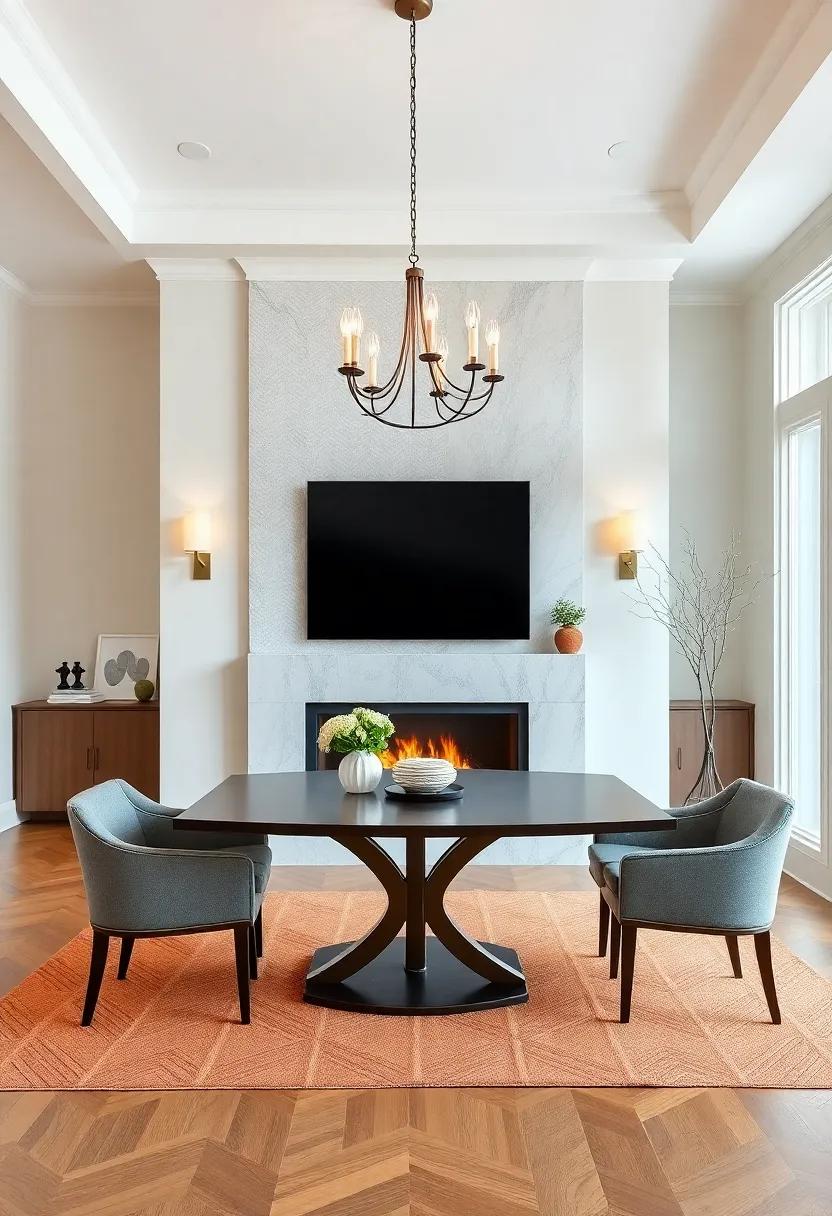 Fireplace Focal Point: ⁣Designing ‌a Dining Room Around a Striking Hearth