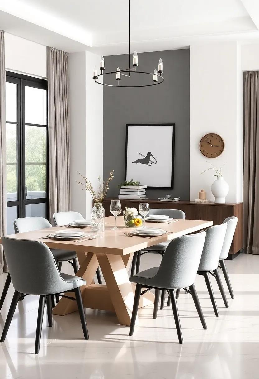 Customizable Décor: opt for a simple table that allows changing of table settings and accessories for seasonal decor updates, keeping your dining look fresh