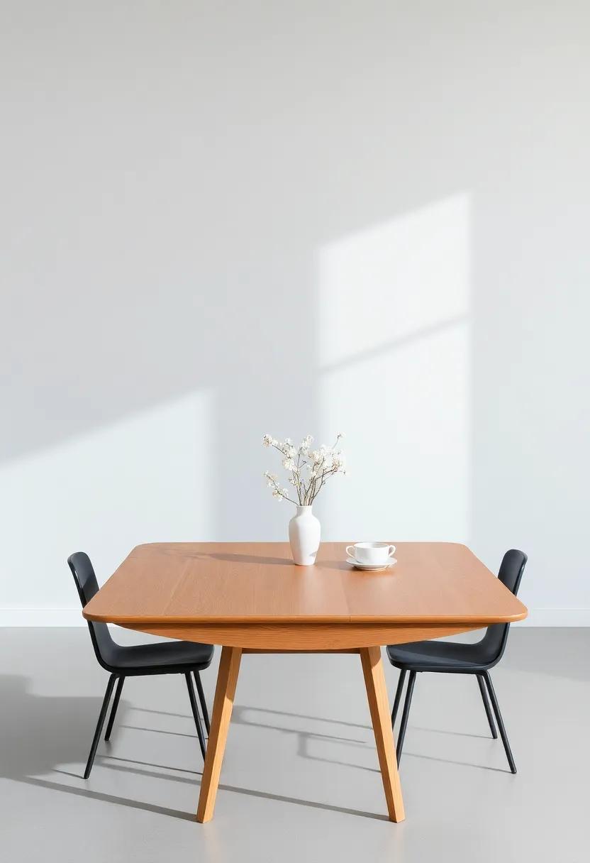 Round Elegance: A round table not only saves space but also promotes conversation, making it perfect for intimate gatherings