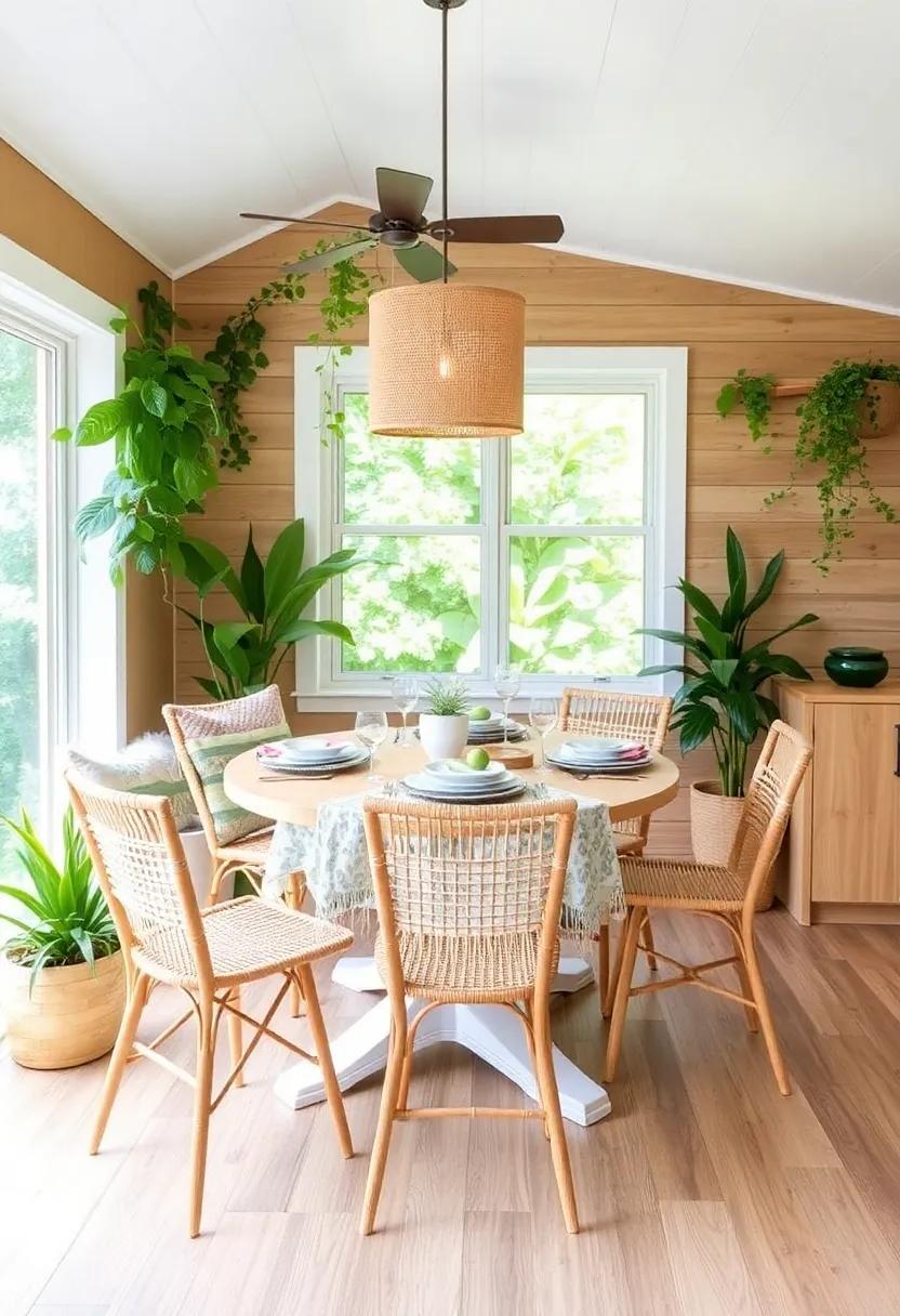 8) Outdoor Vibes: Bring the outdoors inside with natural materials and ‌plants,creating a refreshing ambiance without needing extra space