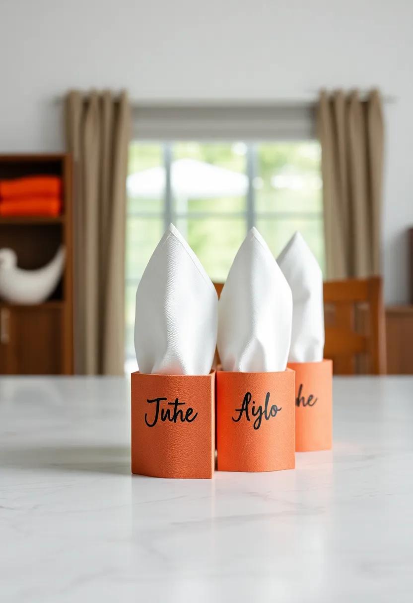 Personalize Napkin⁣ Holders with Handwritten Names