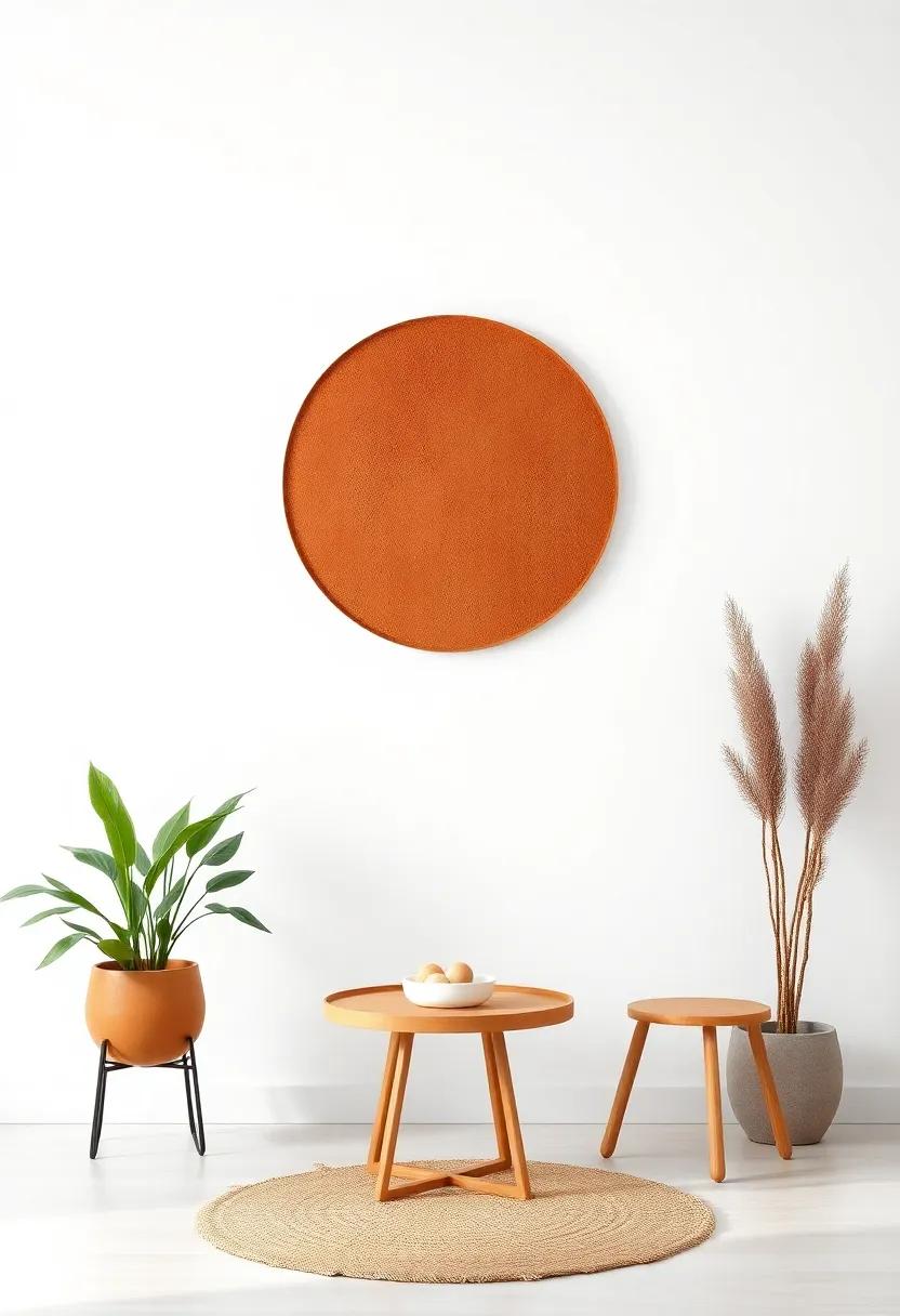 Rust-Inspired Wall Art for ​a Statement‍ Feature
